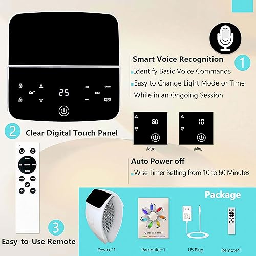 Miniatura 6 de Máquina de terapia para el cuidado de la piel con luz LED, dispositivo de rejuvenecimiento facial con fotón, 7 colores, máscara facial LED, terapia