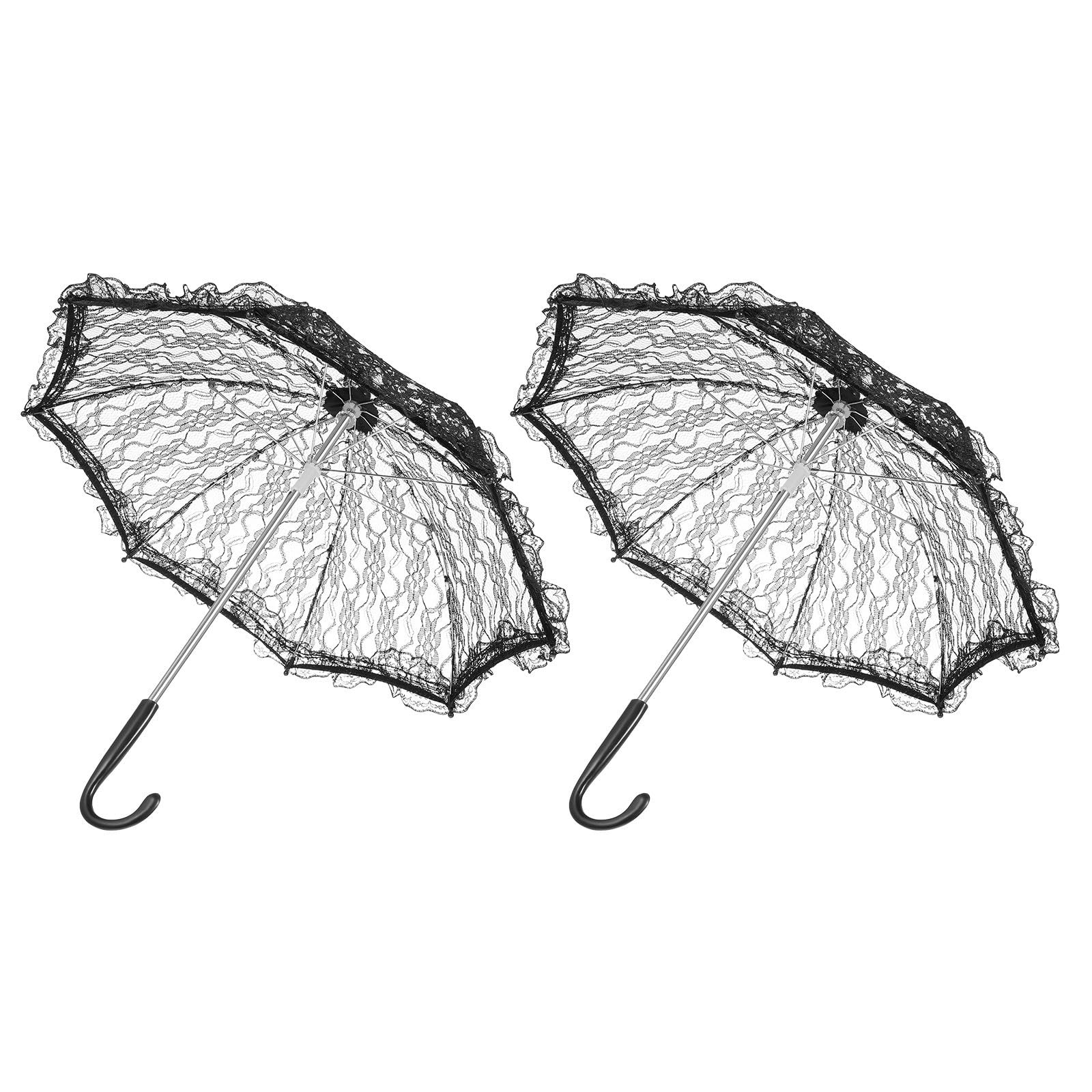 Sombrilla de encaje negro GALPADA, el accesorio para bodas 8