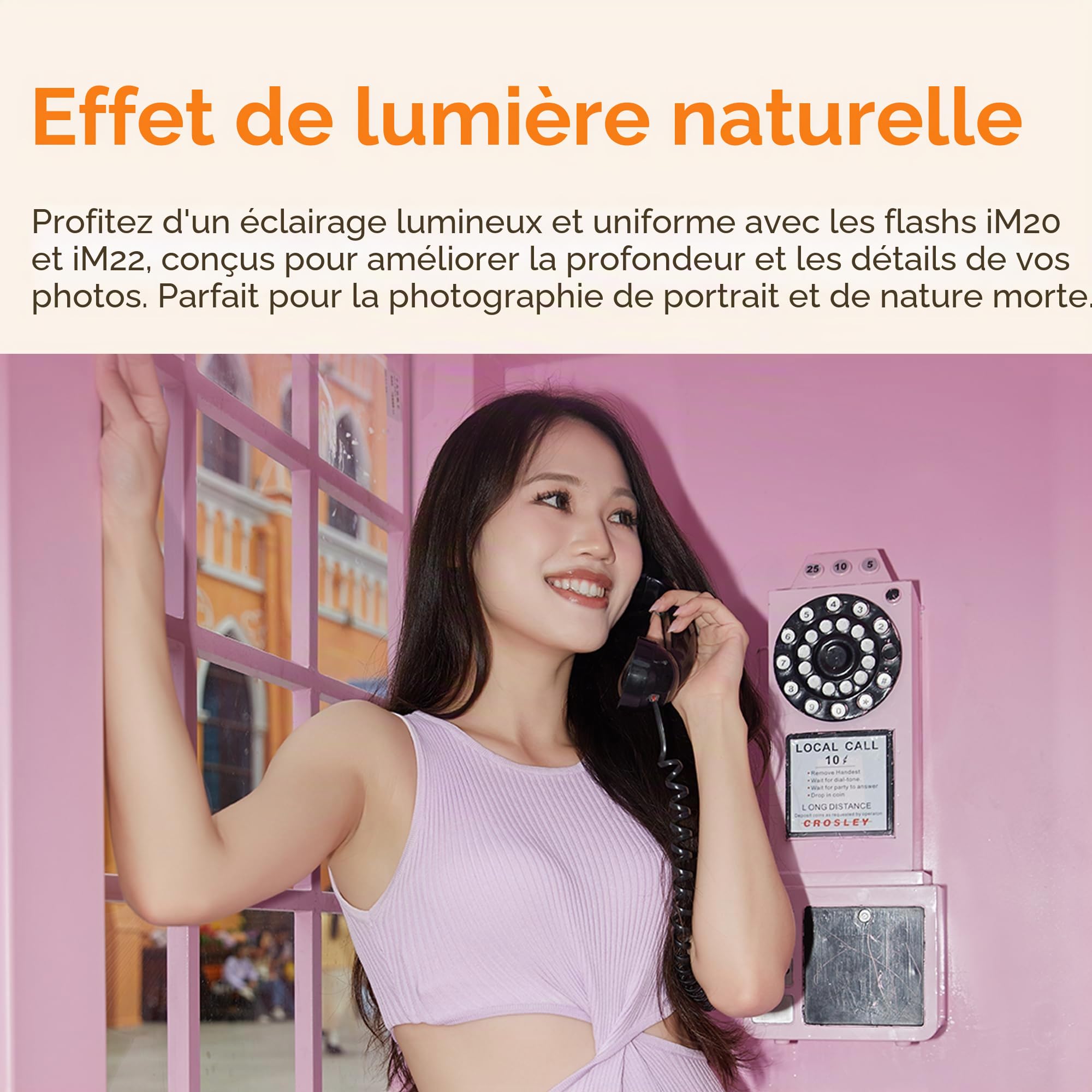 GODOX iM20 Flash 5 Niveaux de Puissance Mini Speedlite Batterie Rechargeable Intégrée Port USB-C pour Appareils Photo Fuji Canon Nikon Sony Olympus Panasonic