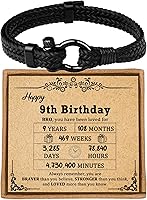 Vista 126 de Sereney Christmas Gifts for Him Son Boys Bonus Dad Father Men Boyfriend Grandson Friend as Triple Protection ID Bracelets Birthday Gifts for 9 10 11