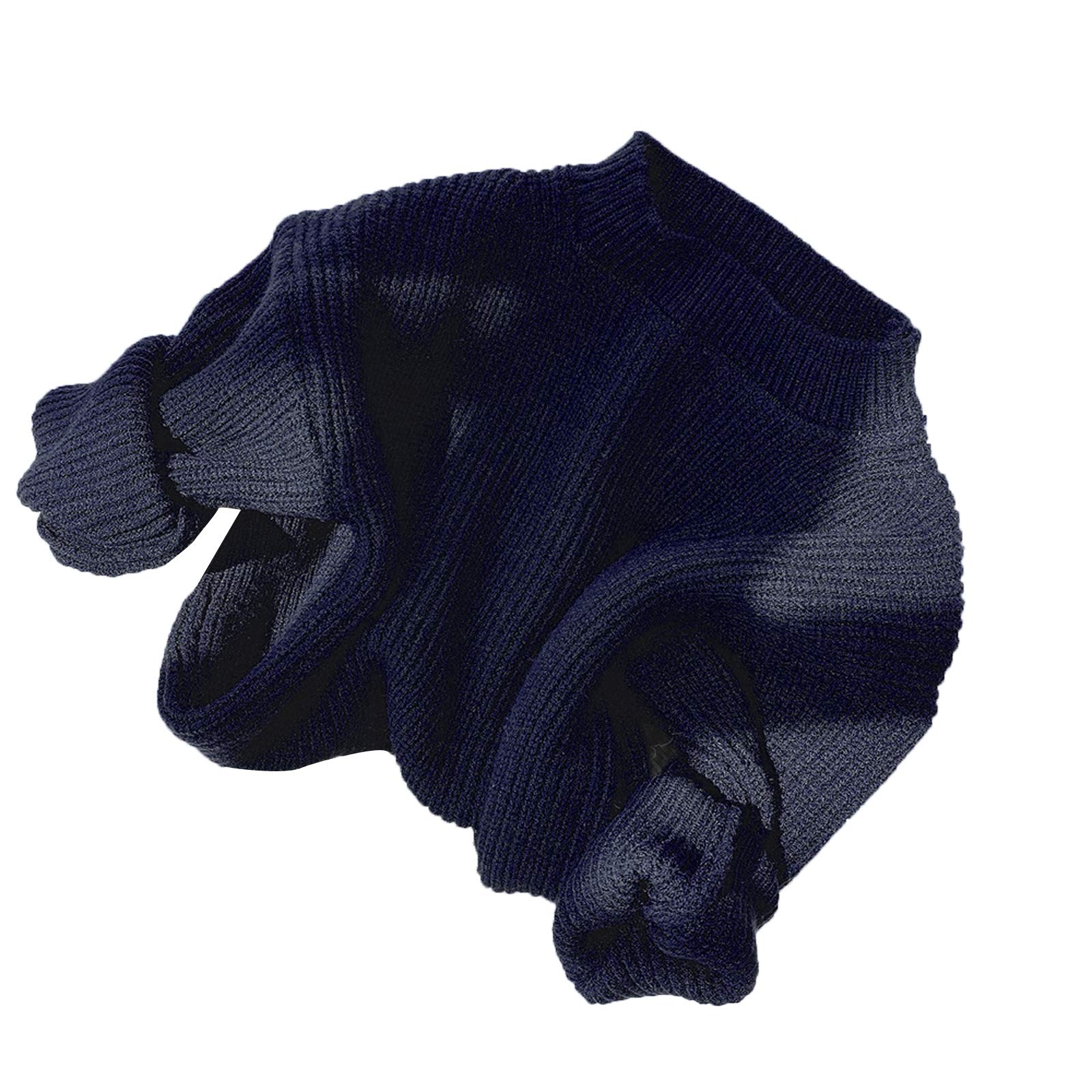 Infant Toddler Baby Girls Boys Knit Sweater Blouse Causal Warm Long Sleeve Pullover Top Fall Winter Clothes (B-Navy Blue, 6-12Months)