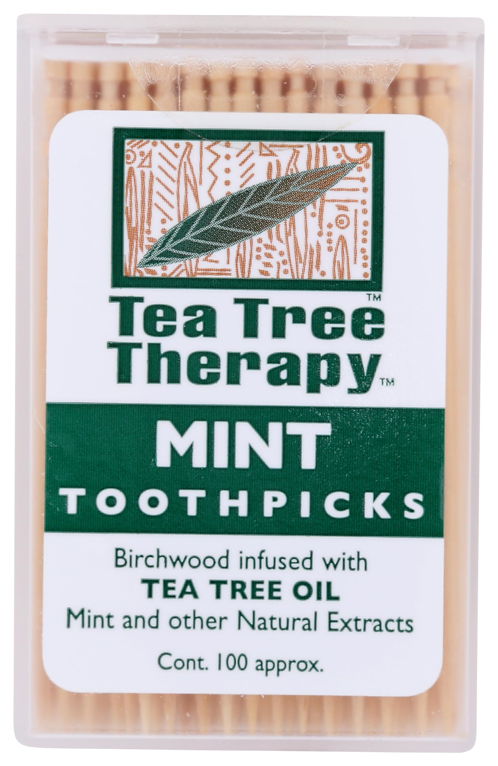 Toothpicks Mint Tea Tree, 100 Count