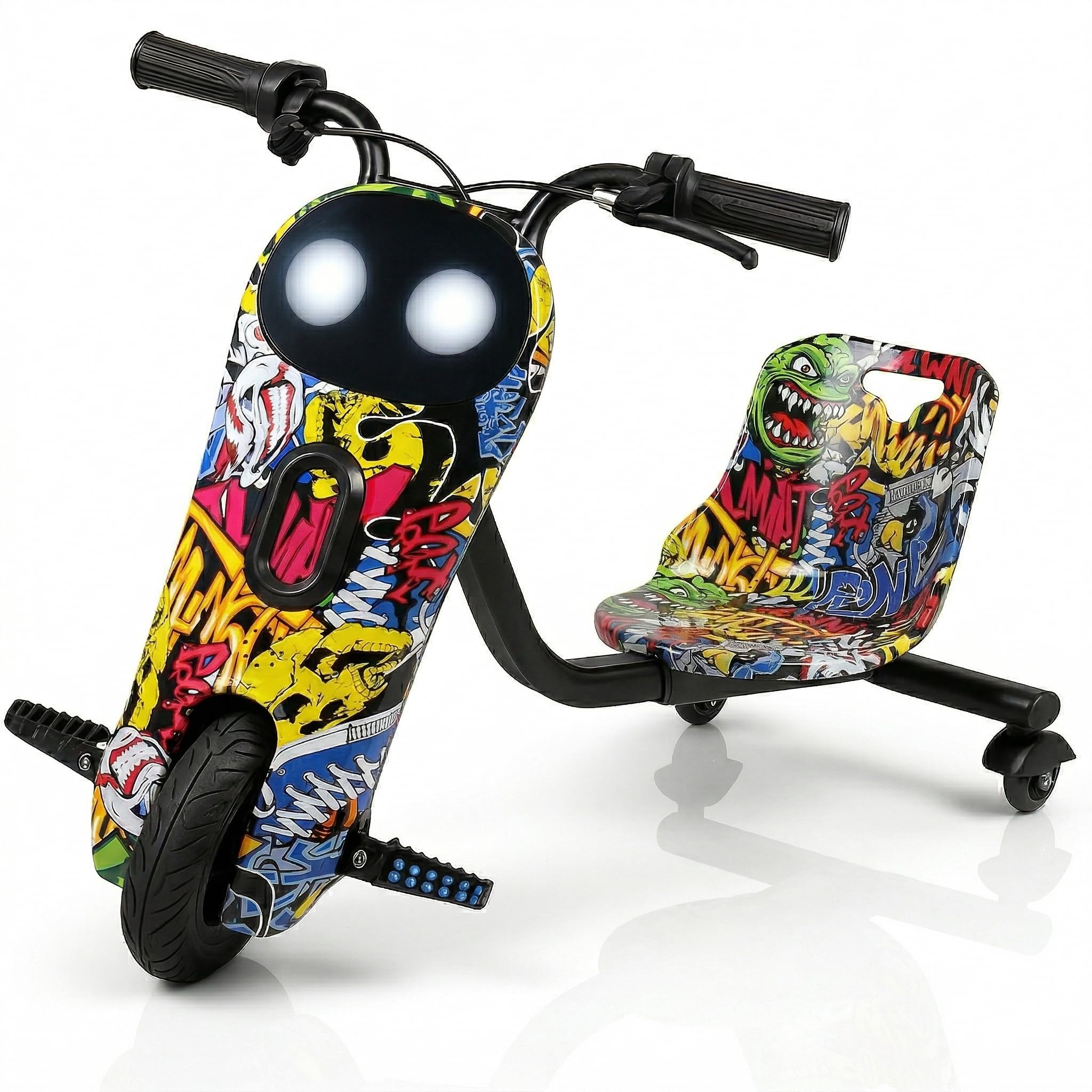 3-Wheel Electric Drifter for Kids with LED Lights & Bluetooth Speaker | Self-Balancing Ride-On Toy | 15 km/h Top Speed | 3-Hour Fast Charge | 75 kg Load Capacity-image-47