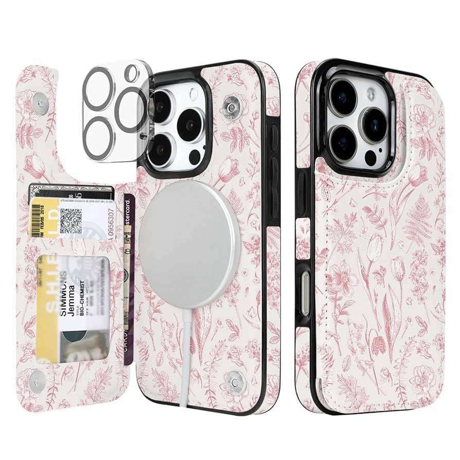 Amazon.com: uCOLOR for iPhone 16 Pro Wallet Case Magsafe