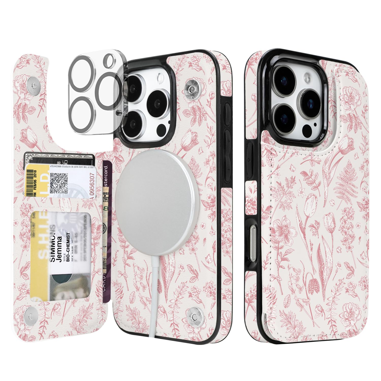 Amazon.com: uCOLOR for iPhone 16 Pro Wallet Case Magsafe