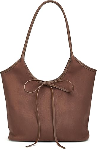 Bolso de mano vintage con lazo francés de gran capacidad, bolso de hombro, bolso elegante para las axilas para mujeres y niñas