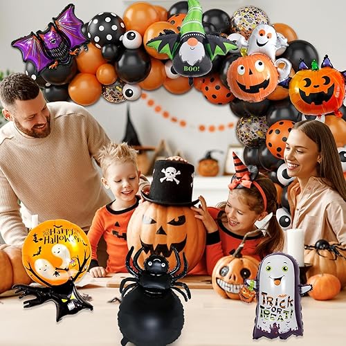Miniatura 5 de Globos de aluminio de Halloween, globos de helio de aluminio 3D para Halloween, fantasma, araña, árbol de murciélago, calabaza, globos de Halloween