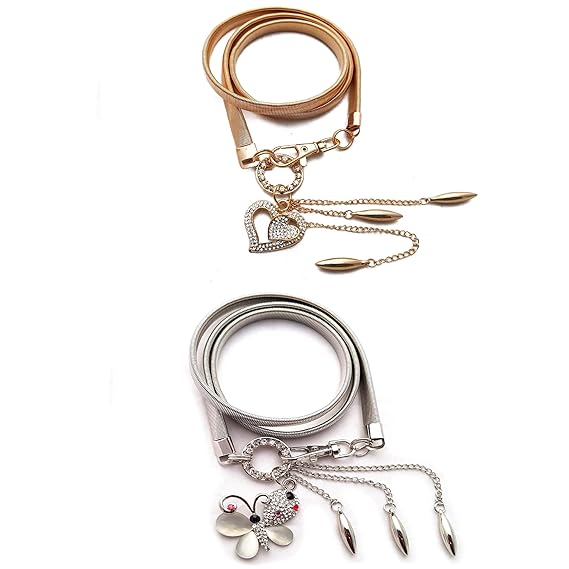 Vritraz Women And Girl Fashion Metal Stretchable Gold Plated Belly Chain Waist Belt Jewellery Gift kamarbnd Waistband