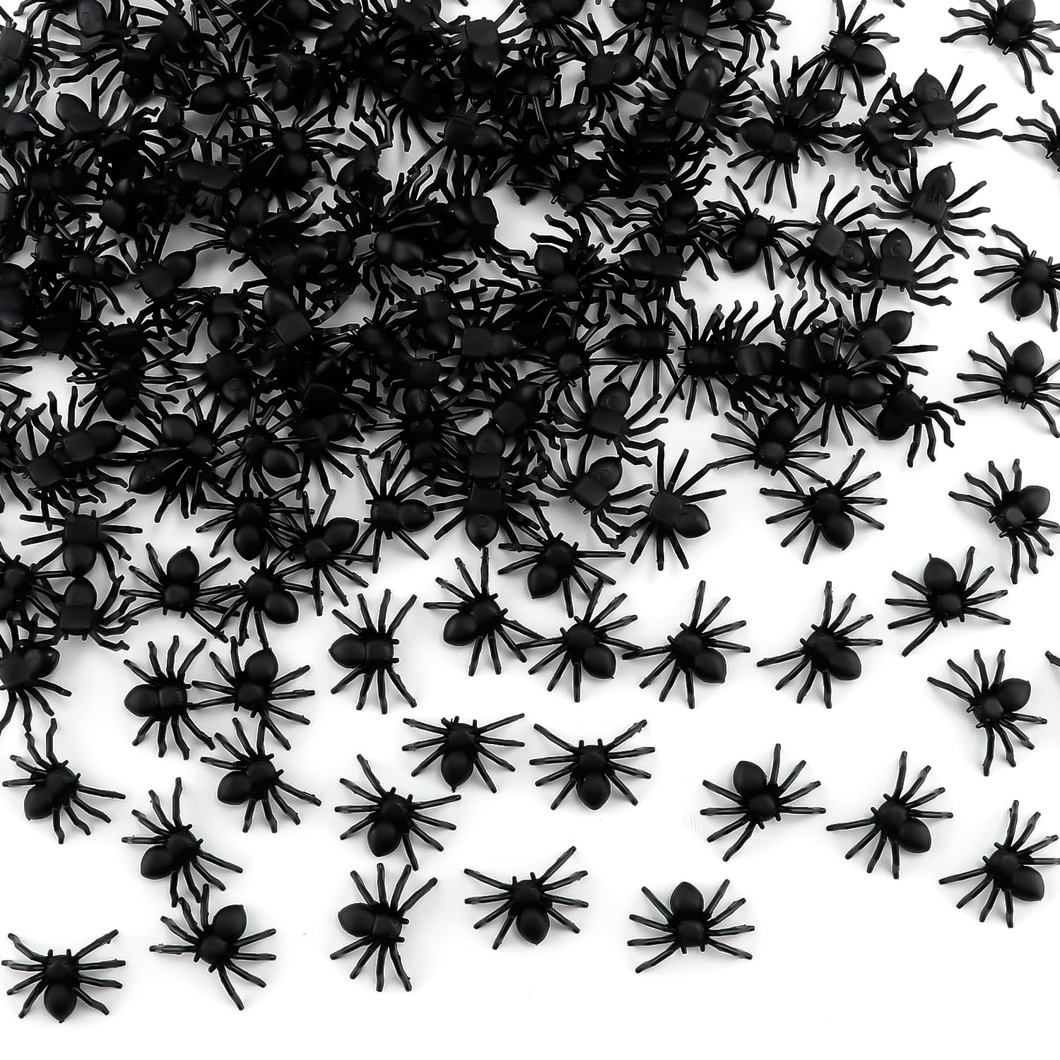 150pcs Realistic Spider Halloween Decoration, Plastic Mini Spider Black Realistic Scary Spider Prank Halloween Haunted House Decorations for Halloween