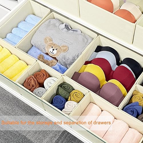 Miniatura 3 de Organizador de ropa, cajón de almacenamiento, organizador de cajones de tela de 12 piezas, divisor de armario plegable para ropa, ropa interior,