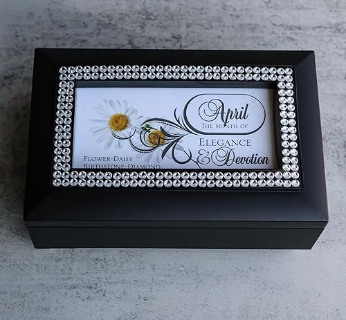 Miniatura 6 de Ebros Gift Cottage Garden - Caja de música con piedra natal y flores, toca todos los clásicos americanos (esmeralda de mayo, dulzura y felicidad)