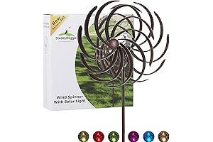 Solar Powered Decorative Wind Spinner With 360° LED Lighting