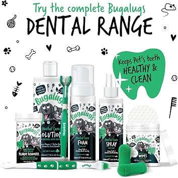 Bugalugs Dog Toothbrush & Cat Toothbrush Dual Ended Dog Plaque Remover, Our Dental Dog Teeth Cleaning Products Makes Dog Teeth Cleaning Easier use with Dog Toothpaste & Cat Toothpaste (Twin Pack)
