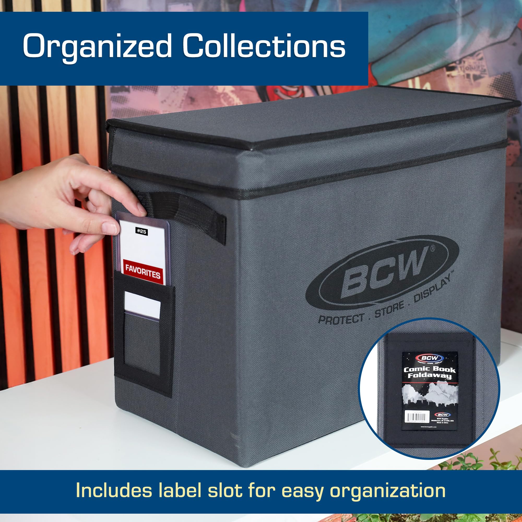 BCW Boîte de rangement pliable et légère pour bande dessinée 2 ct - Chaque boîte peut contenir 125-150 bandes dessinées à manches et à bord