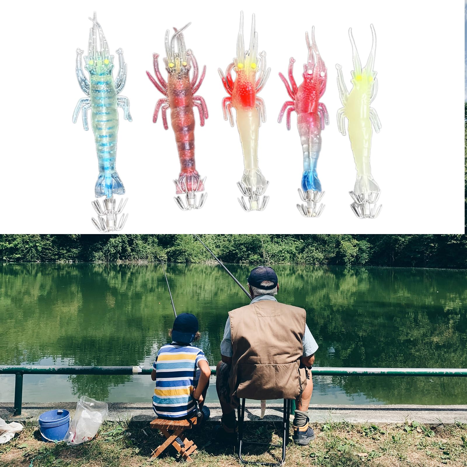 Przynęty wędkarskie, 115mm luminescencyjne przynęty na kalmary imitacja kalmara twarde przynęty przyciągające sztuczne przynęty haczyk na kalmary do wędkarstwa morskiego(Red blue)