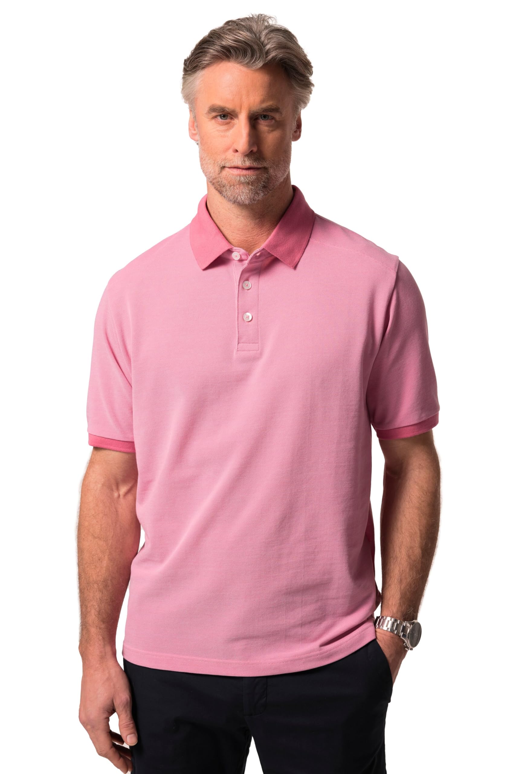 Boston Park Herren große Größen Übergrößen Menswear L-8XL Poloshirt, Halbarm, Twotone-Jersey 839899