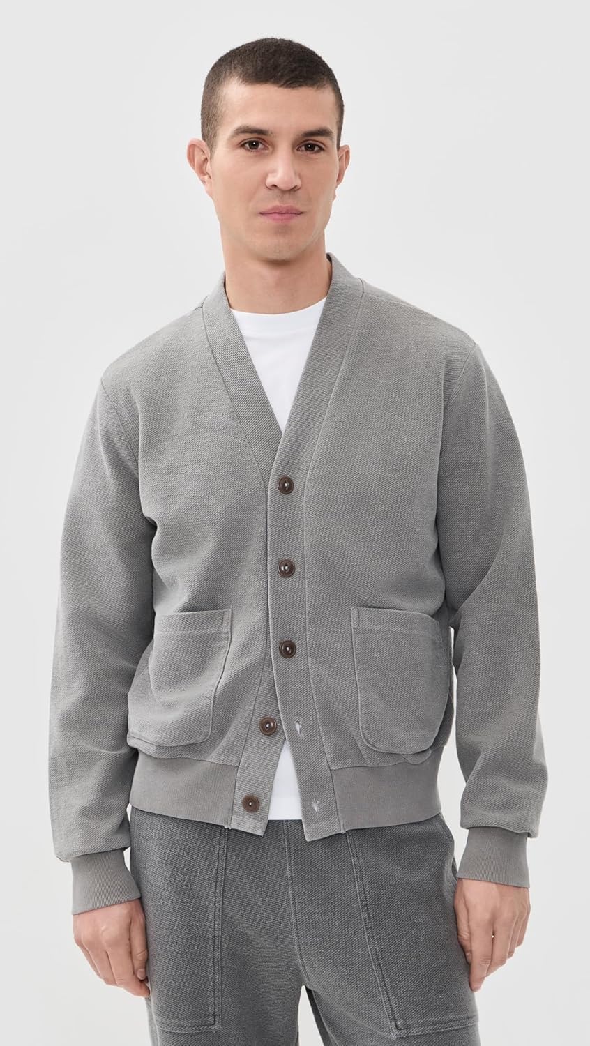 Save Khaki Men's Twill Terry Cardigan - Image 2