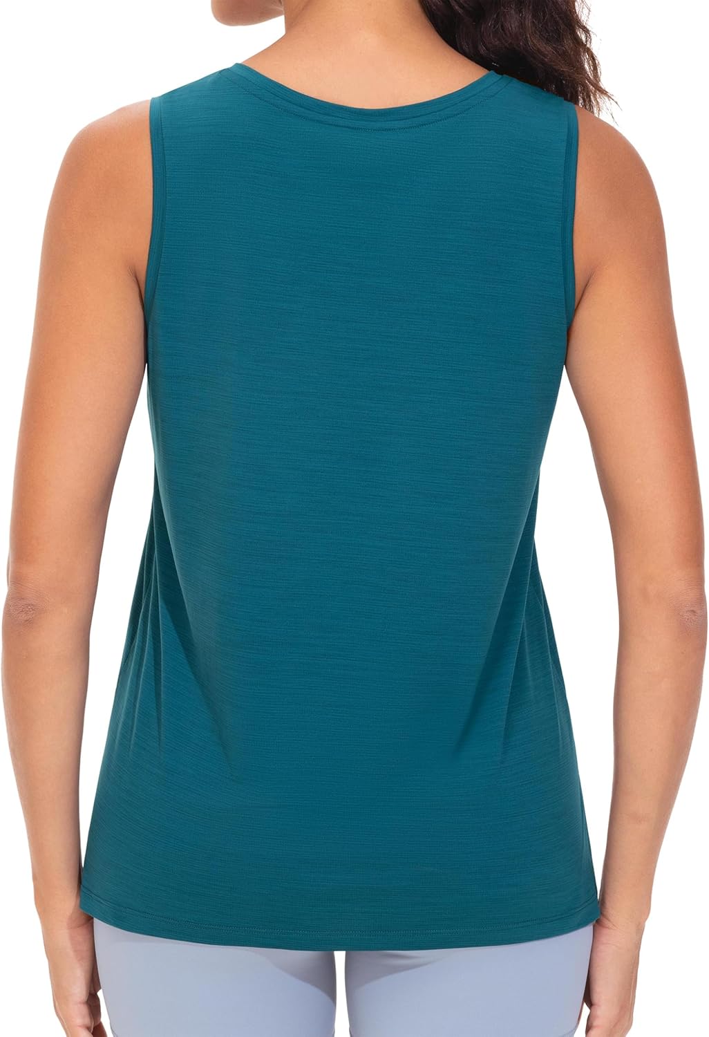 THE GYM PEOPLE Womens V Neck Tank Tops Stretchy Loose Fit Sleeveless Workout Shirts Quick Dry Yoga Tops with Side Split - Image 4