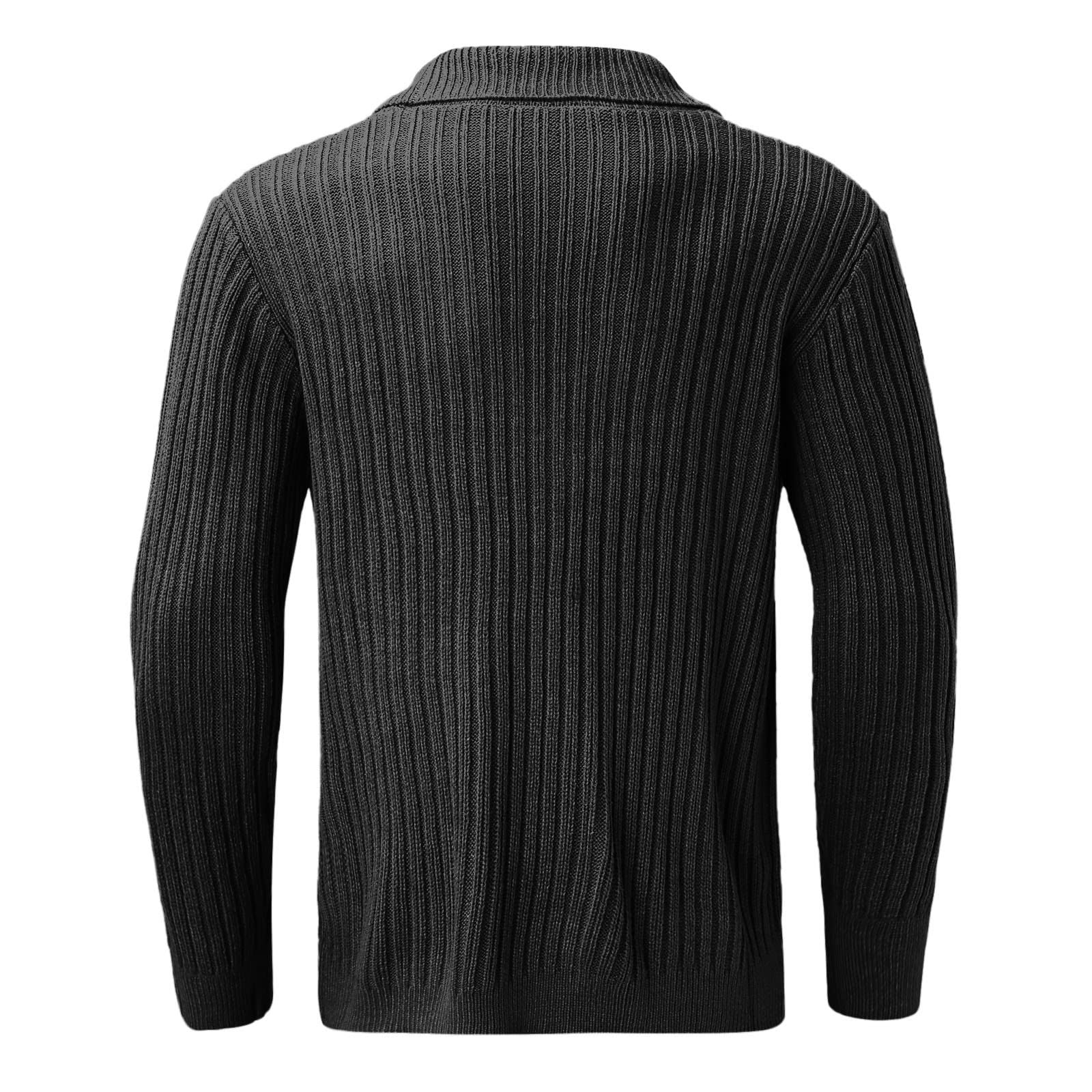 Cardigan da uomo in maglia a maglia grossa con scollo a V con bottoni a maglia con bottoni a maglia slim fit cardigan maglione morbido cardigan per uomo maglione a maglia a cavo