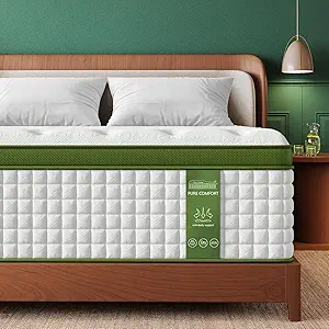 BedStory Firm Full Mattress 14 Inch, Cooling Gel Hybrid Mattresses –Targeted Lumbar & Shoulder Support for Back Pain Relief, Fiberglass-Free, CertiPUR-US Certified, 365-Night Trial
