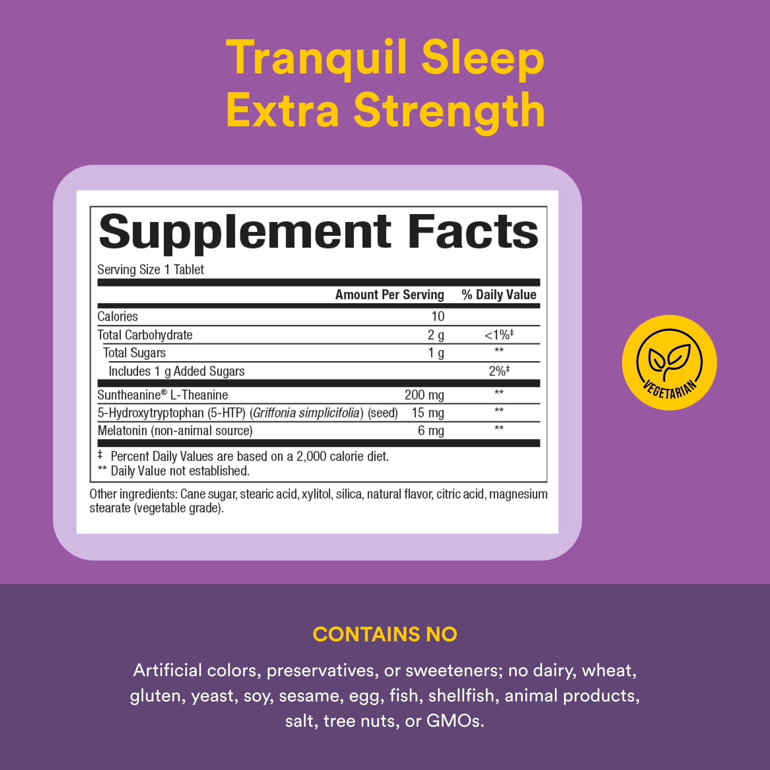 Natural Factors Tranquil Sleep Extra Strength with Melatonin, 60 Chewables — Amazon image 4