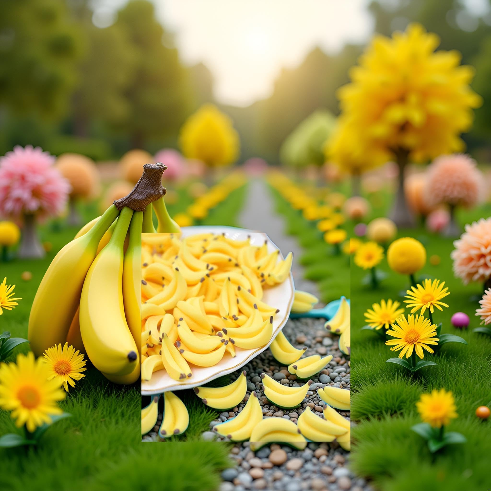 35Pcs Yellow Mini Plastic Artificial Bananas,Cute 1/12 Scale Banana Models,Lifelike Fruit Banana,Mini Fake Fruit for Mini House Kitchen Fairy Garden Decor,Dollhouse Decor Accessories - Image 4