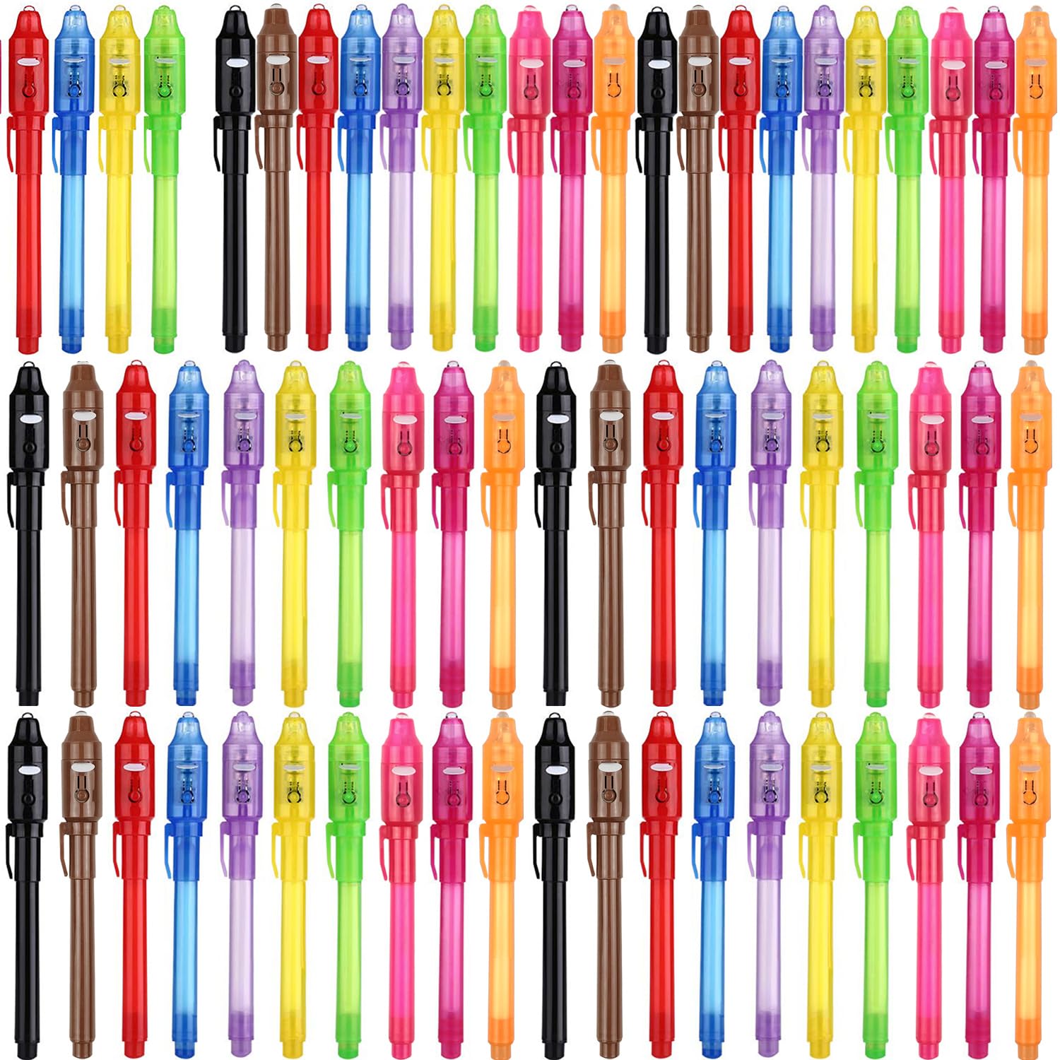 SCStyleInvisible Ink Pen 88Pcs with UV Light Magic Marker for Secret Messages, Writing Information for Birthdays, Easter, Halloween, Christmas Gifts for Students
