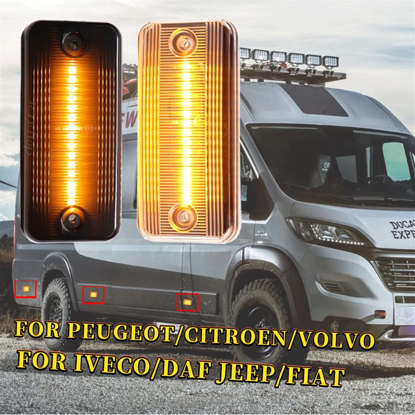 Dynamiczne światła obrysowe boczne kierunkowskazy, dla Renault, dla VOLVO, FL/FE, dla fiata, Ducato, dla IVECO, Daily, dla Citroena, przekaźnika, dla a, Boxera Światło kierunkowskazu samochodo