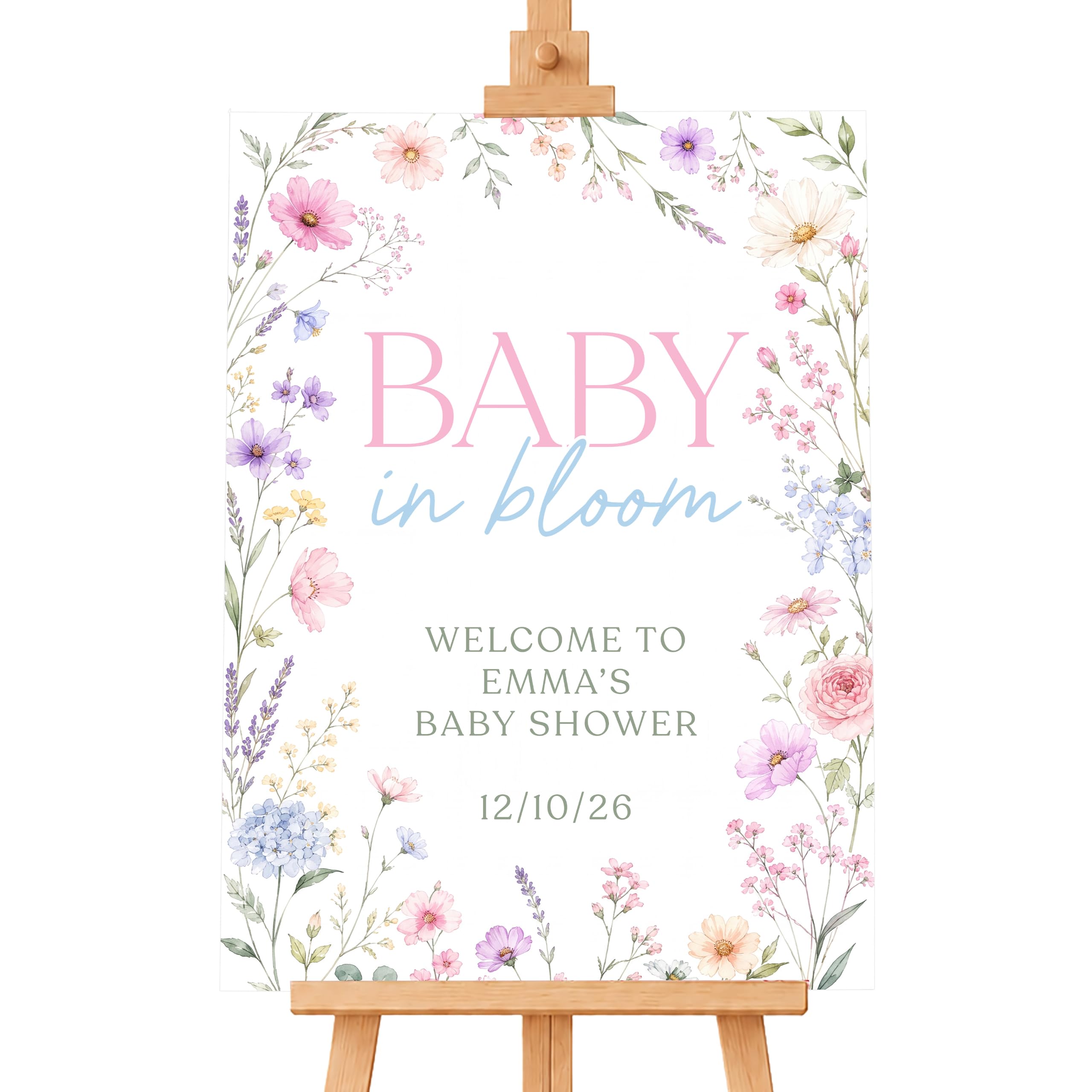 Personalised Baby Shower Sign | Custom Baby Shower Board, Personalised Baby Shower Welcome Sign