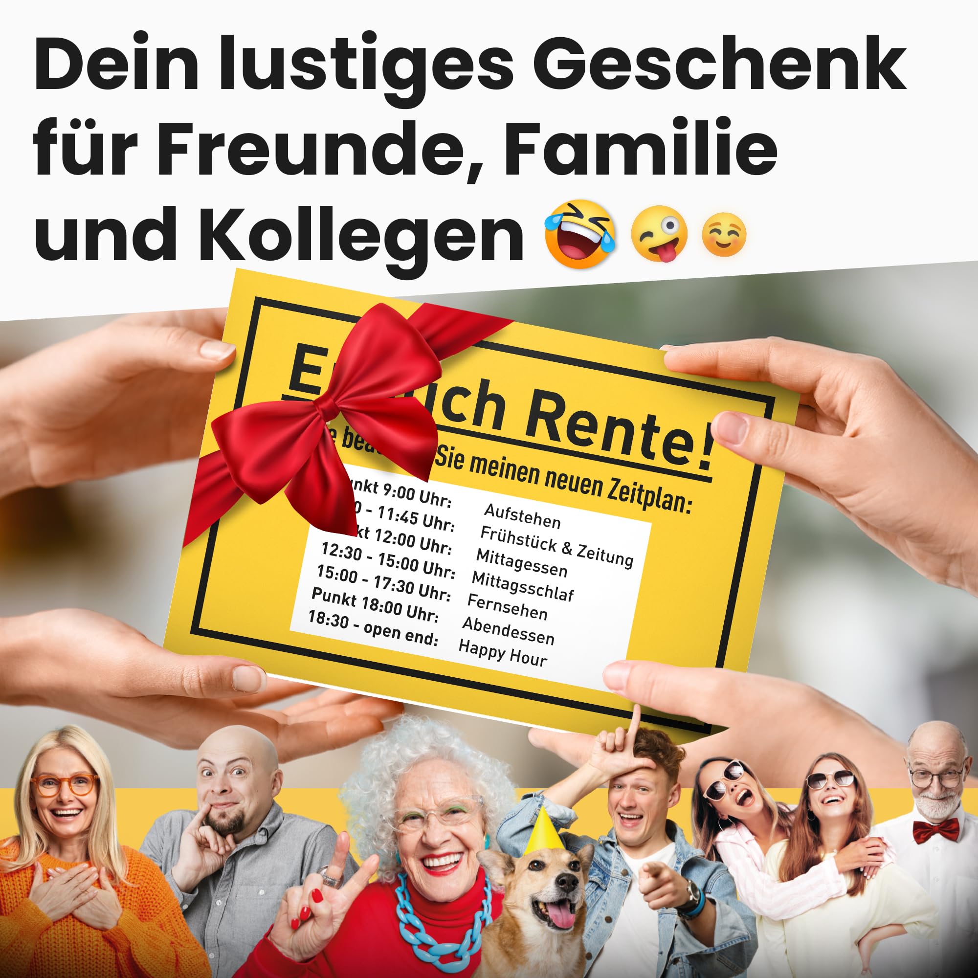 DankeDir! Retirement Schedule, Plastic Sign Funny Saying, Gift Retirement Pensioner Retirement Colleague Women & Men - Image 3
