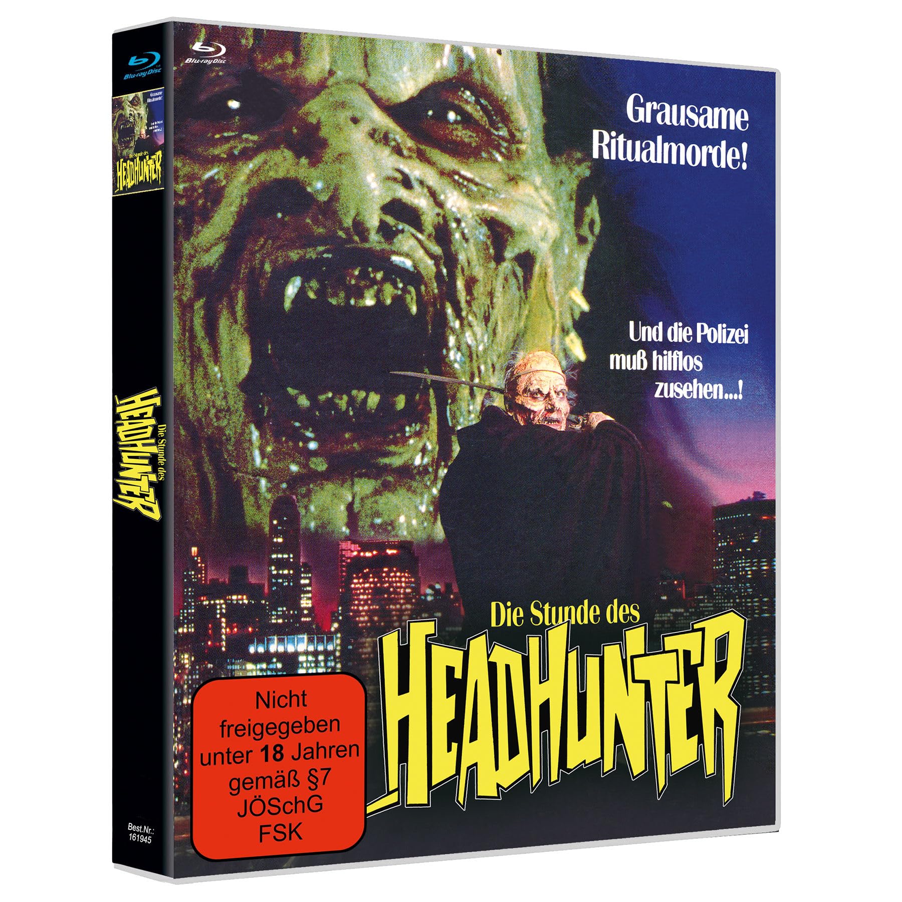 Die Stunde des Headhunter Cover A película Blu-ray de culto en edición coleccionista