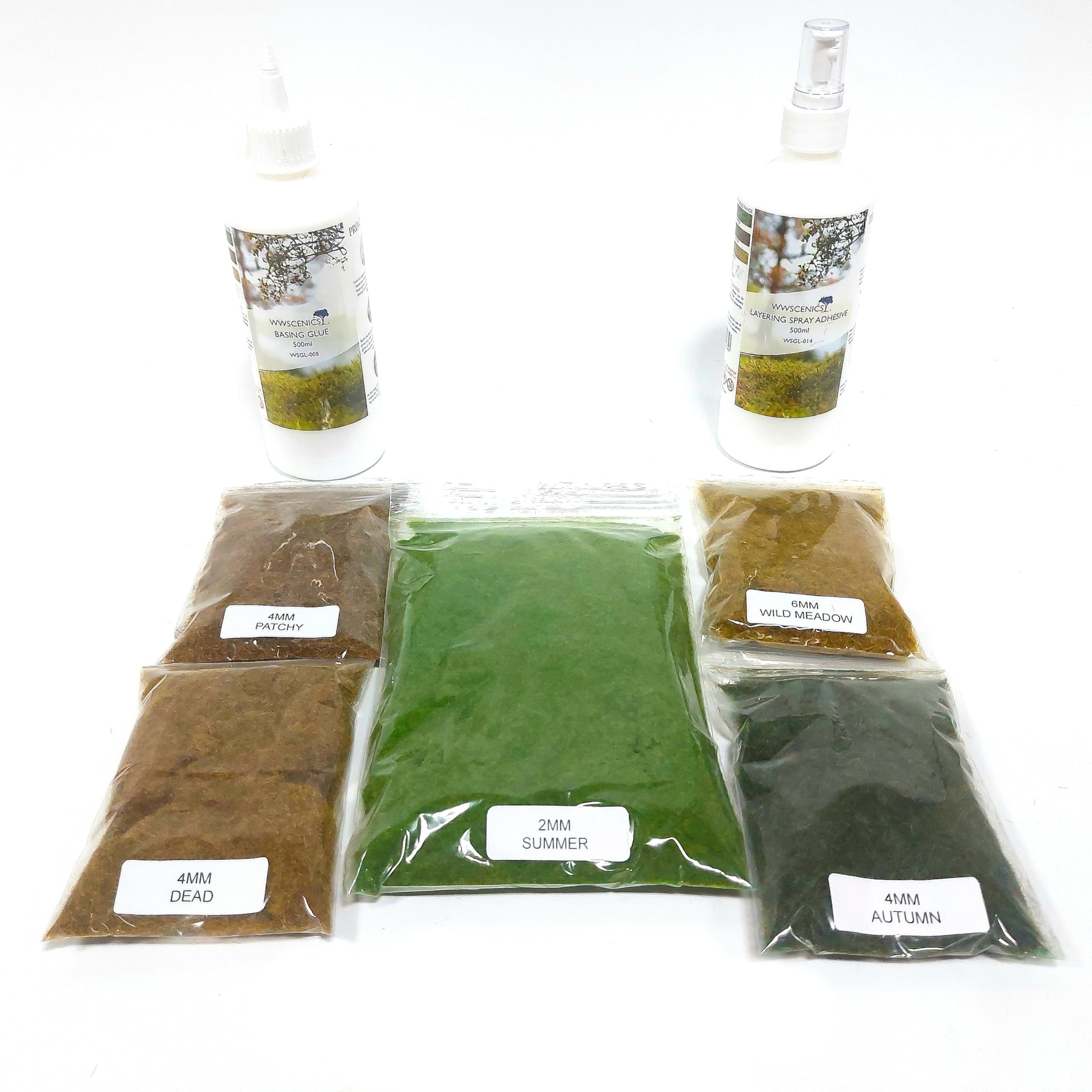 Pro Grass Layering System Summer Grass Starter Kit con colla - WSSK016 | Kit erba statica per diorami e modellazione ferroviaria
