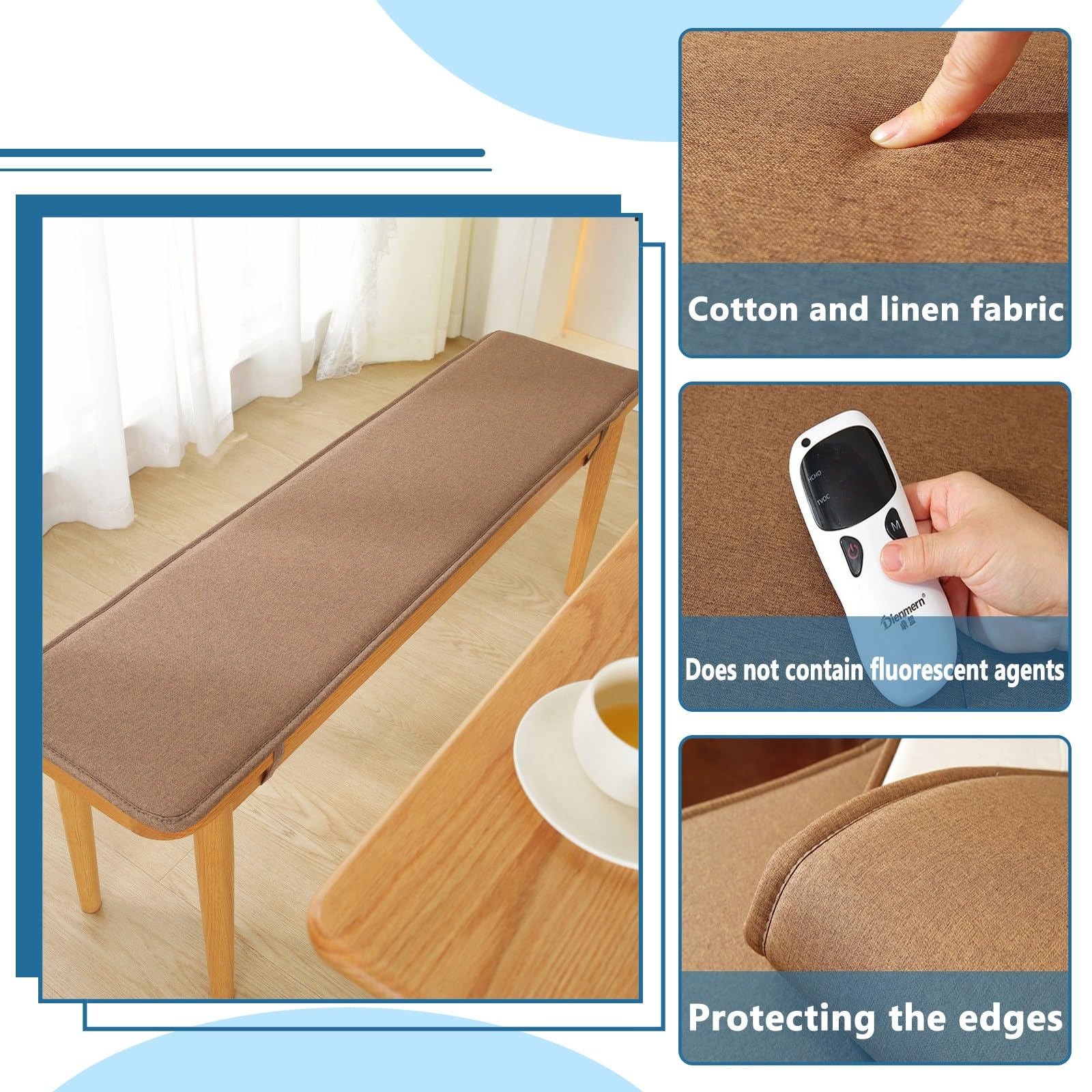 Amazon.com: MCOSU Bench Cushions for Indoor Furniture 40/48/60 x