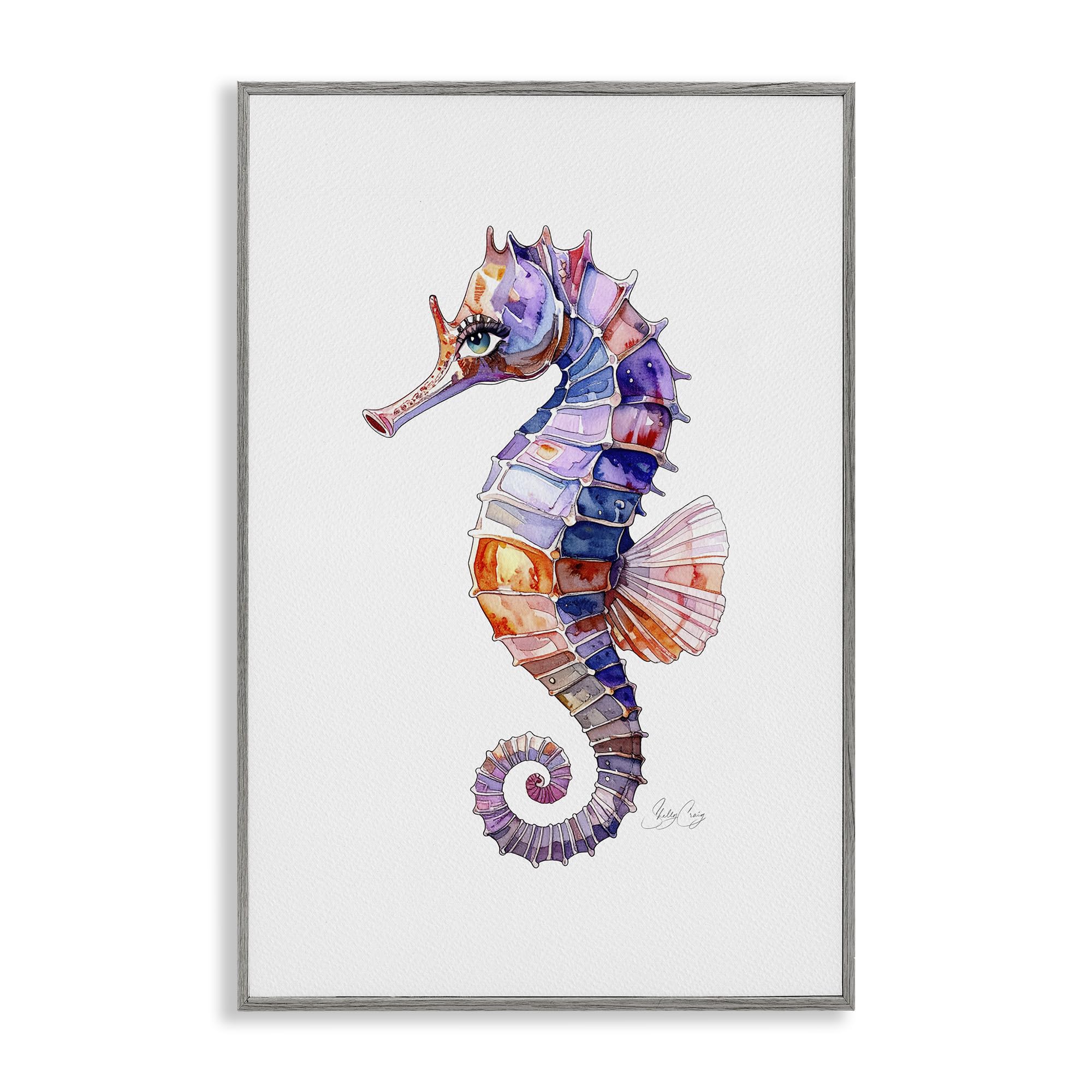 'Sea Whisper Seahorse'| Framed Giclee Art