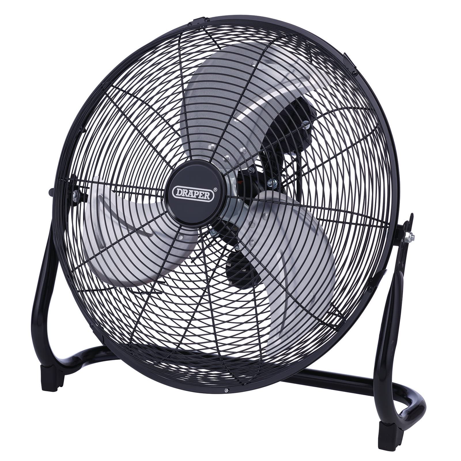 Draper 70432 Ventilador de suelo de 230 V, 400 mm, 100 W, ventilador para oficina, sala de estar y garaje, color negro
