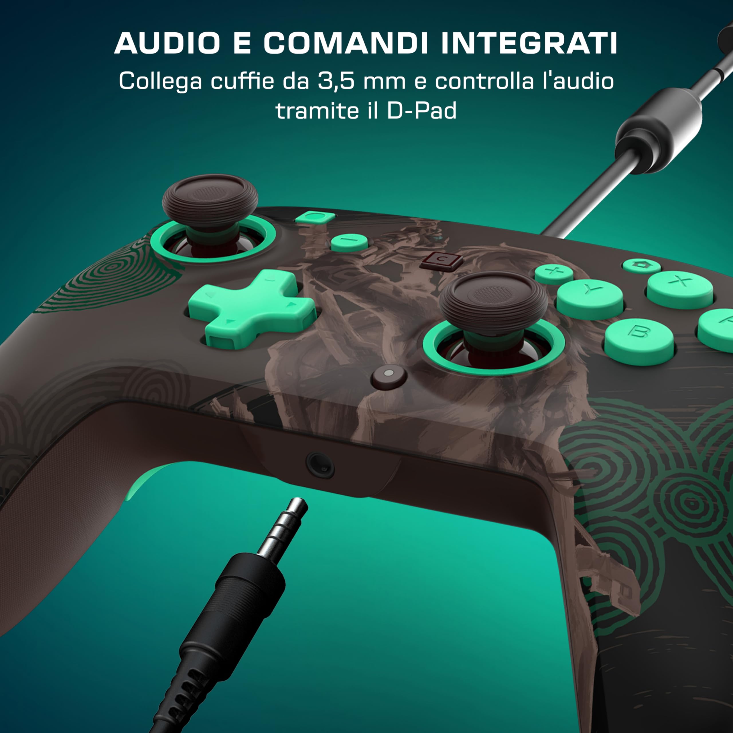 Turtle Beach Rematch Legend of Zelda Controller da gaming cablato con licenza ufficiale per Nintendo Switch 2