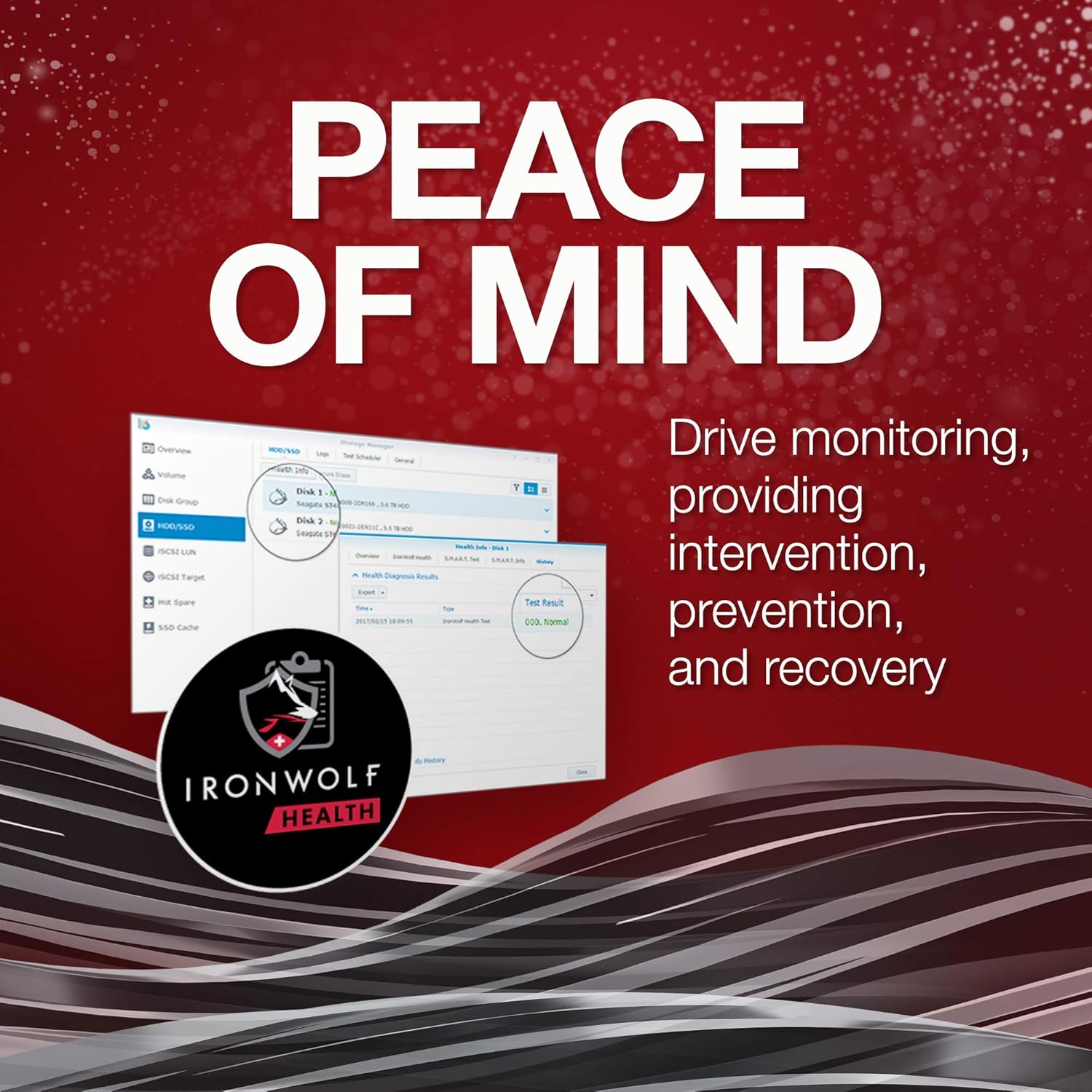 Seagate IronWolf, 4TB, NAS, Internal Hard Drive, CMR 3.5 Inch, SATA, 6GB/s, 5,400 RPM, 256MB Cache, for RAID Network Attached Storage (ST4000VN006)