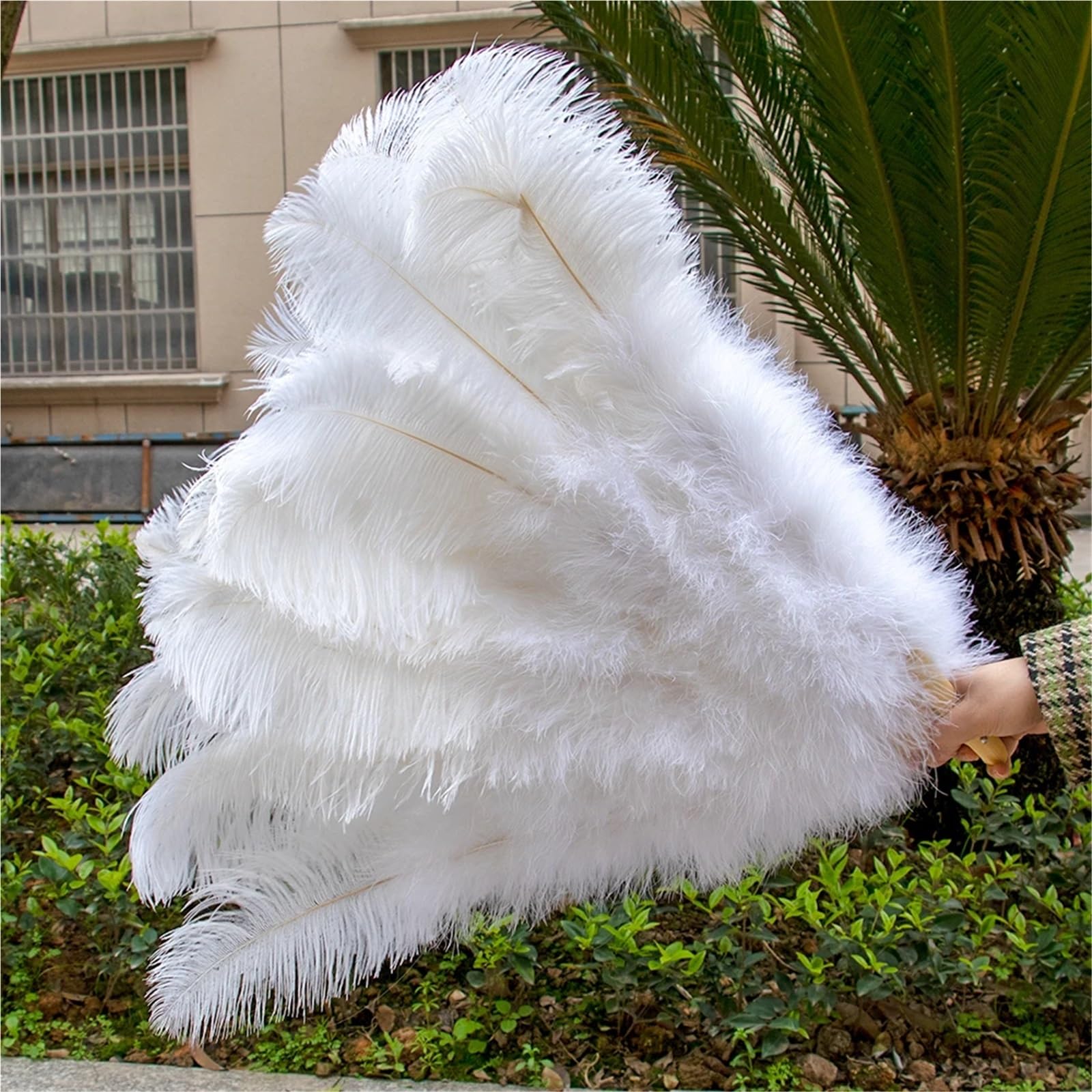 Amazon.co.jp: MYSXSWHL オーストリッチフェザーファン 90cm