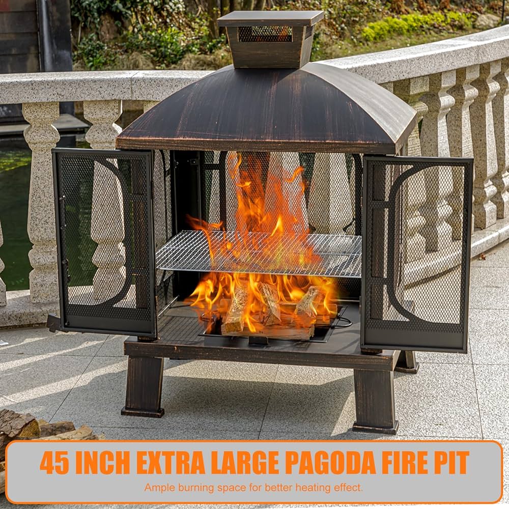 Fire Pits For Outside Wood Burning Giantex 28