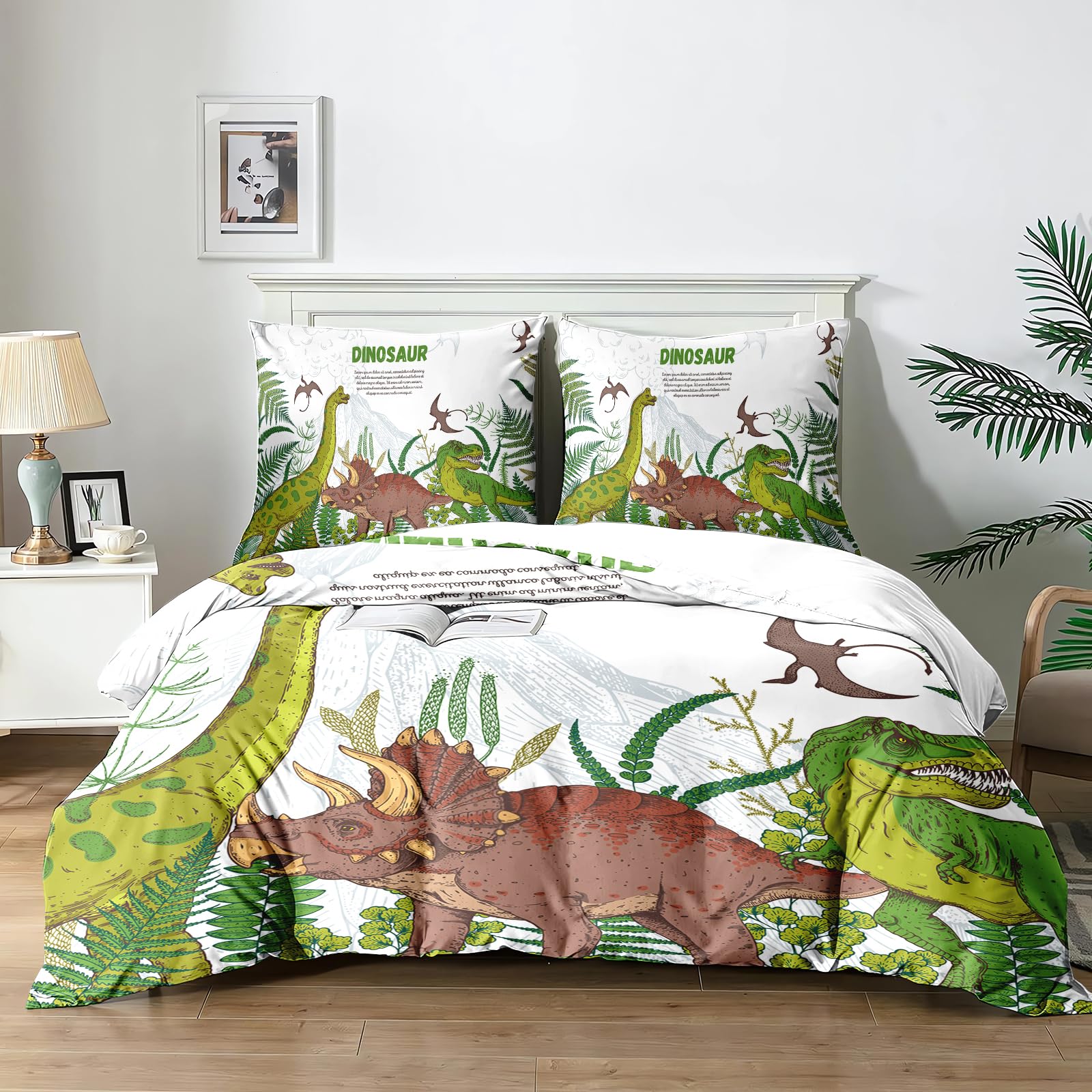 Parure de lit dinosaure pour enfant : l'idée cadeau idéale avec housse 140x200 et taies