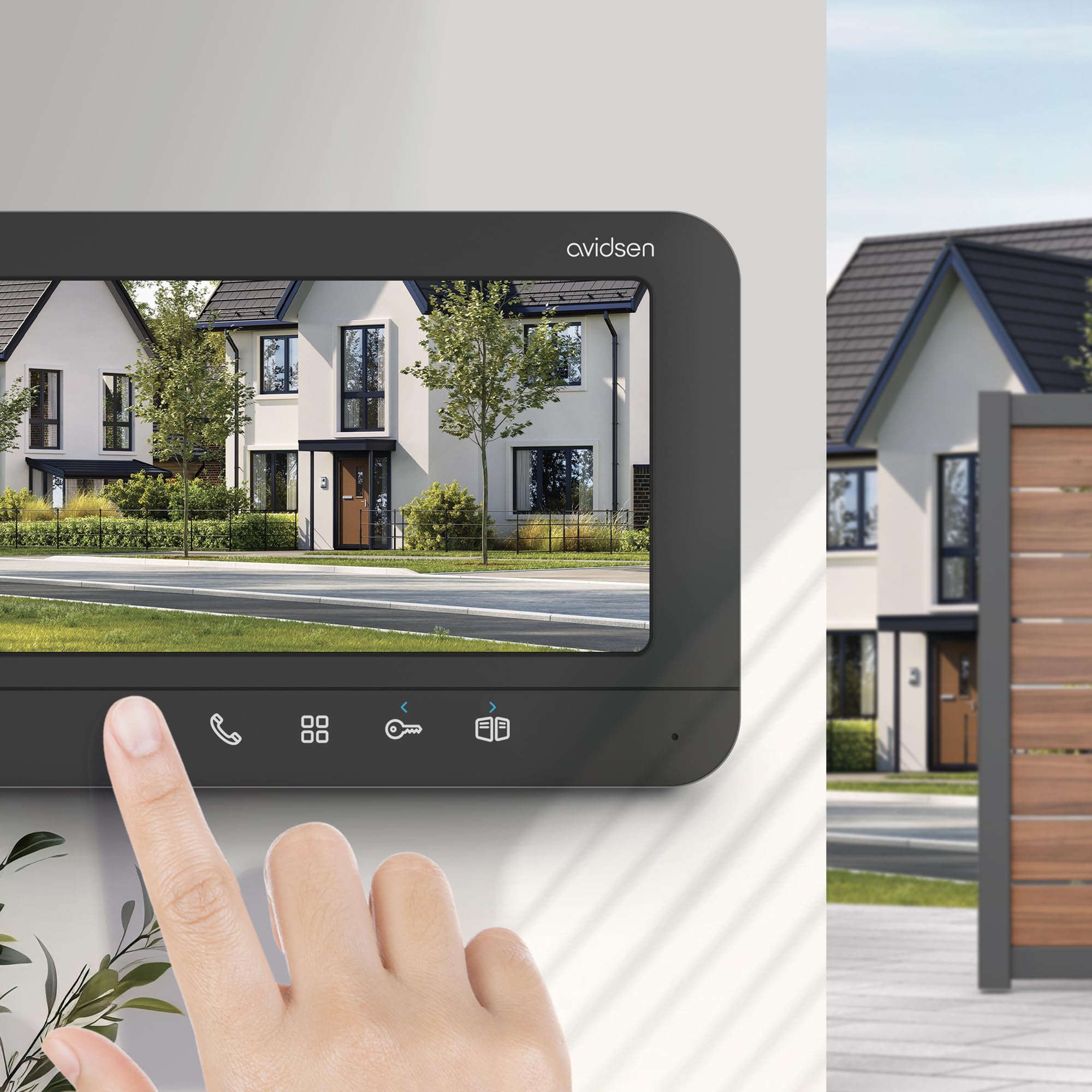 Avidsen Video-Türsprechanlage, 2-Draht Gegensprechanlage, 7 Zoll | 100 m, 800×480, 100° Kamera, Polarity Protect, IP44, Nachtansicht, 6 Klingeltöne