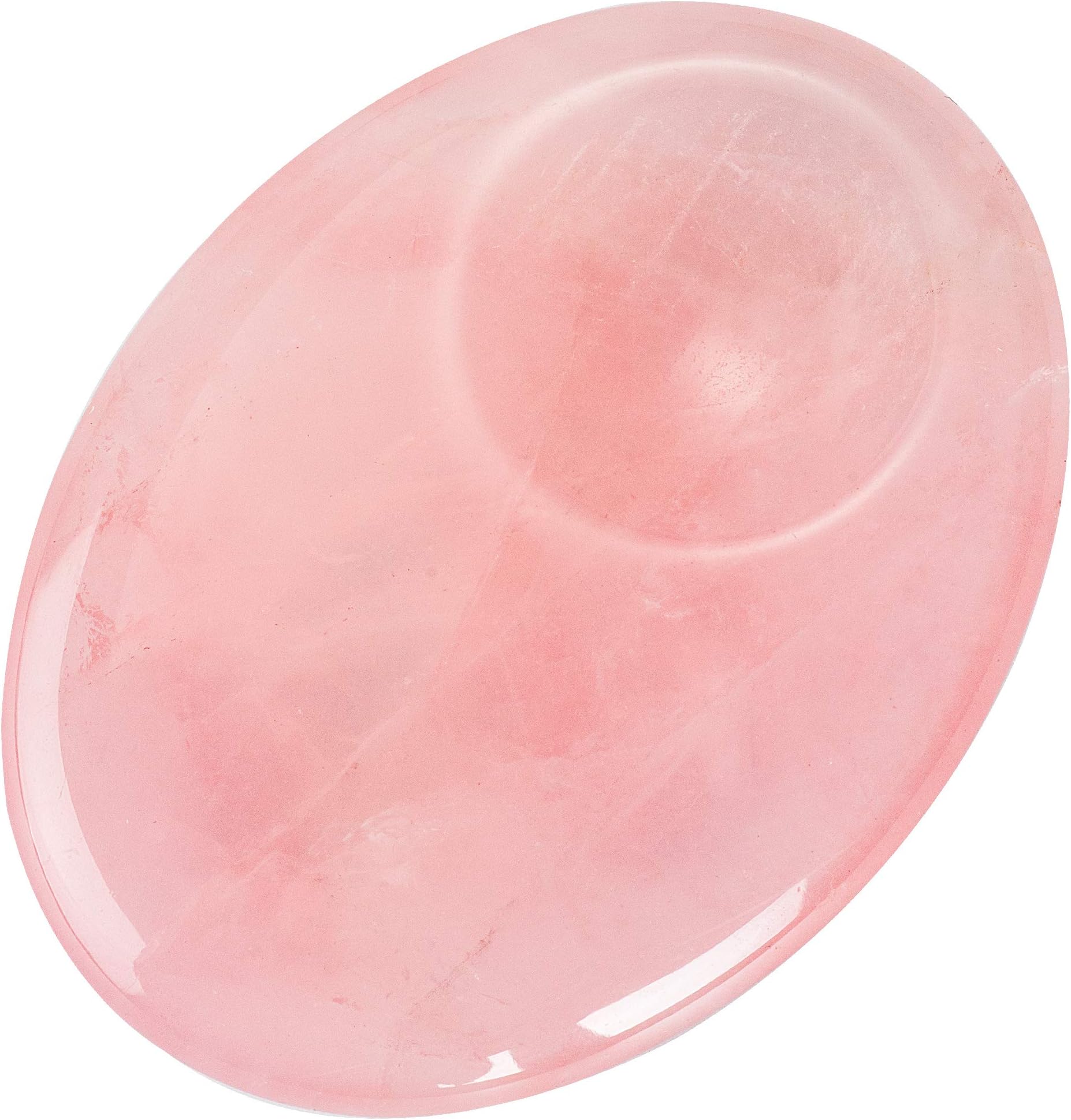 Rose Quartz Thumb Worry Stone Natural Chakra Reiki Polished Oval Pocket Palm Stone for Anxiety Stress Relief Therapy