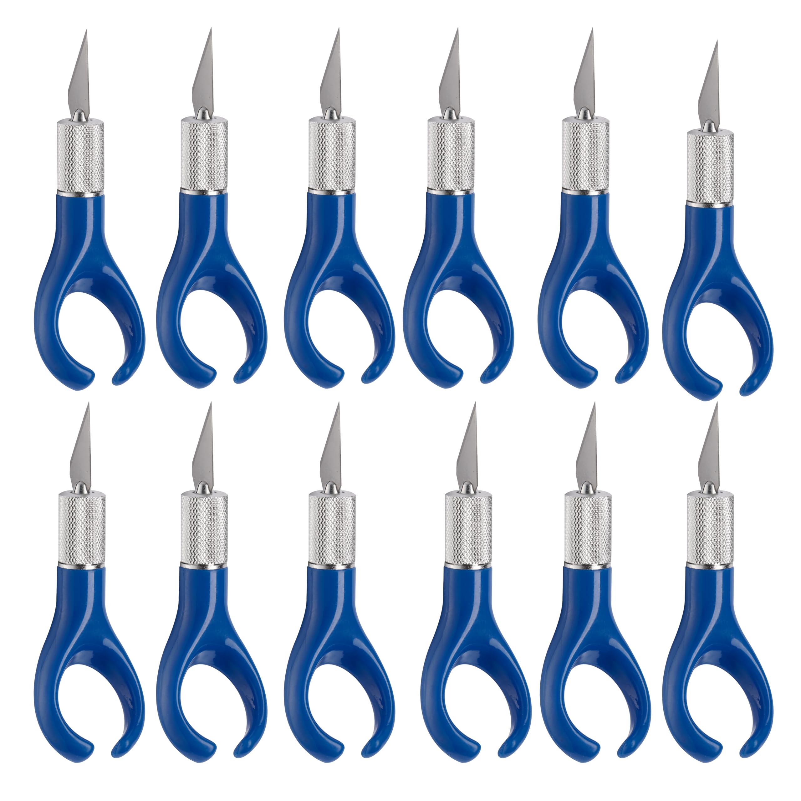 Alco-Albert - Set di bisturi, 12 coltelli da modellismo con 24 lame | Coltello da intaglio, realizzare un coltellino da dito
