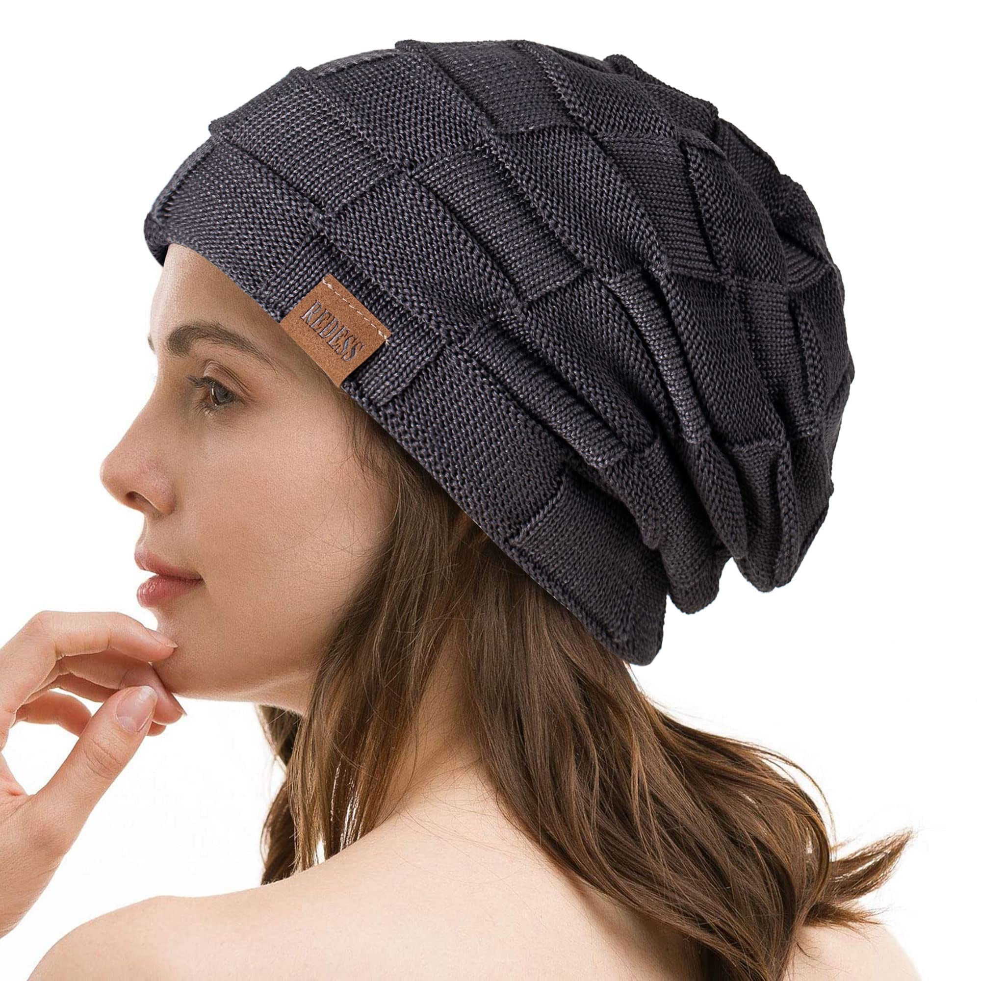 REDESS Cappello a Berretto per Uomini e Donne Cappelli Caldi Invernali in Maglia Slouchy Cappello a Cranio Spesso
