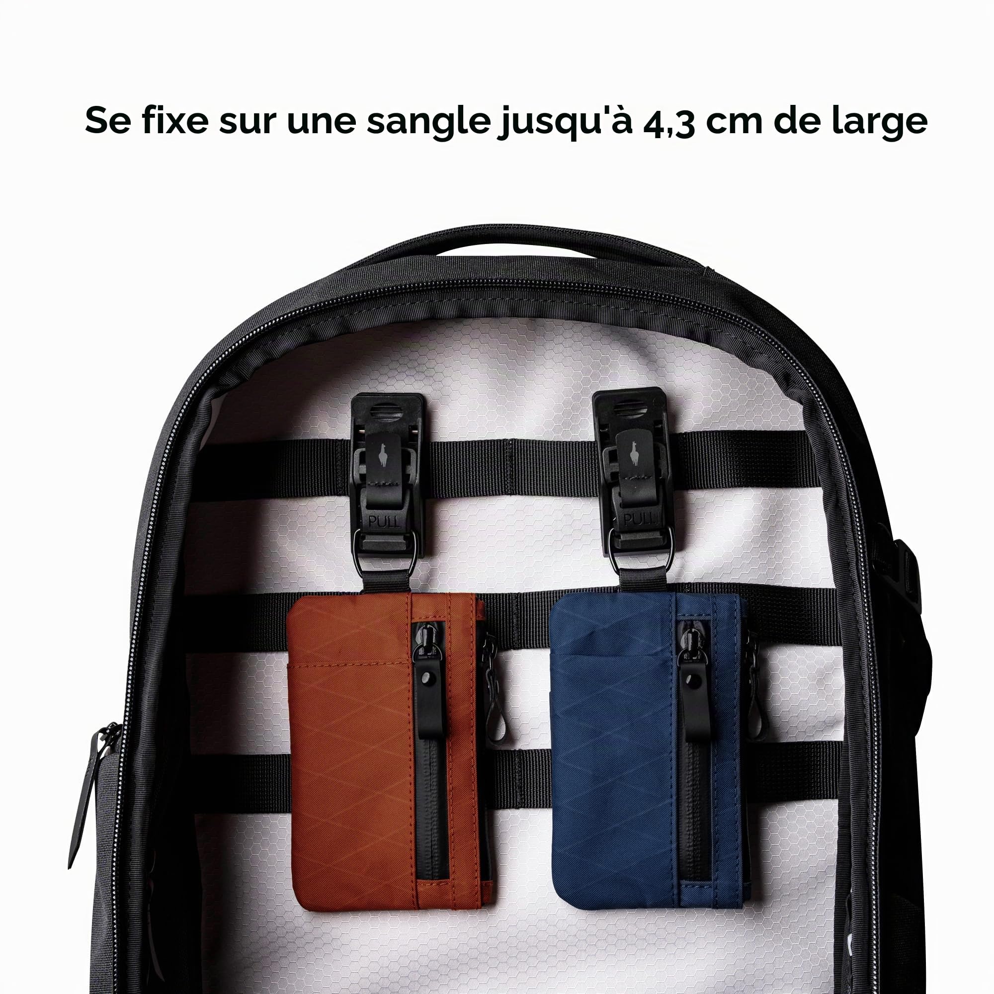ALPAKA HUB Keychain, Porte-clés Tactique avec Clip de Ceinture, Porte-clés Homme Porte Clés Magnétique Amovible Rapide, Porte Clef MOLLE, Compatible avec ALPAKA Portefeuille, Sling, Sac à dos