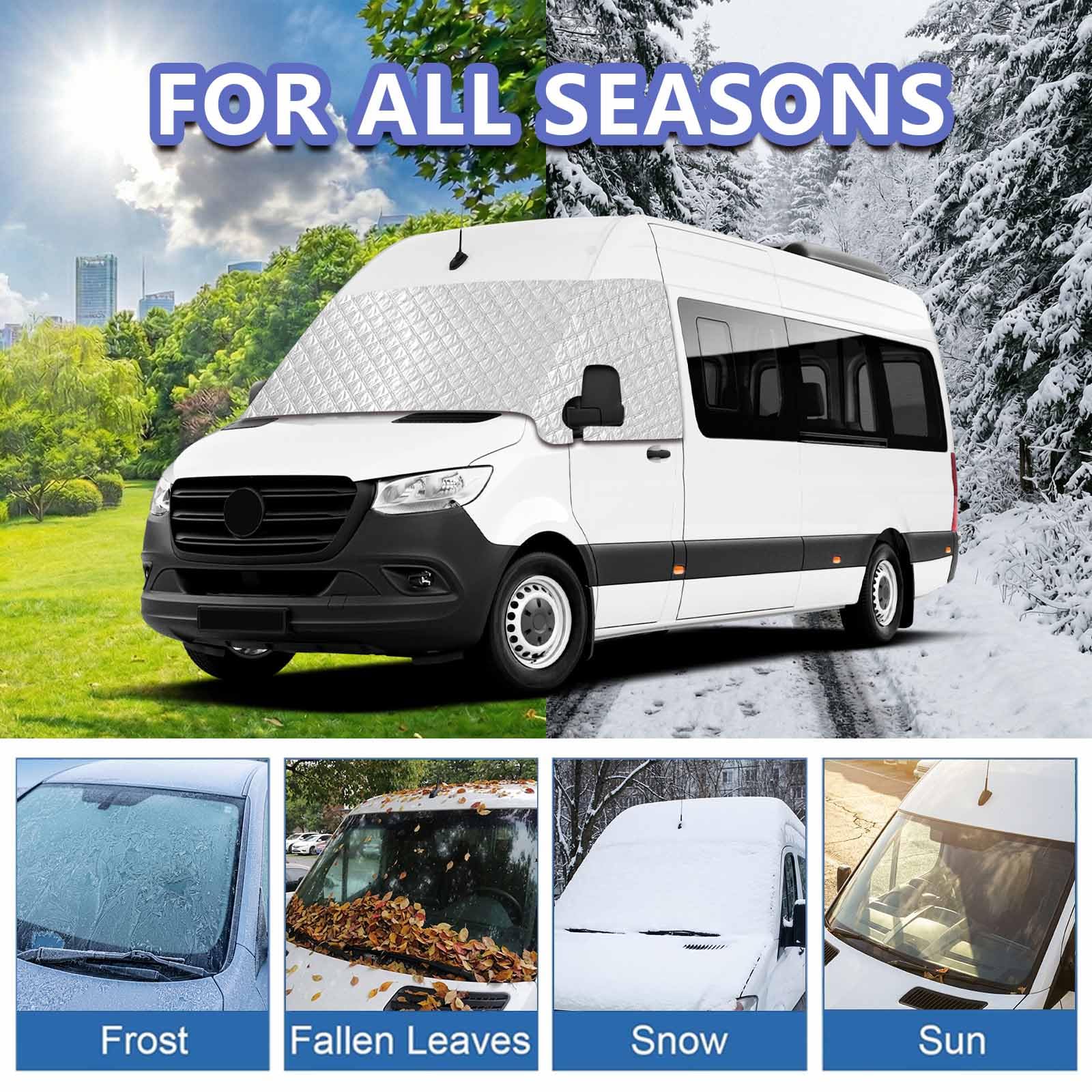 Frontscheibenabdeckung kompatibel mit Mercedes-Benz Sprinter VS30 (2019–2026) | 4-Jahreszeiten Sonnenschutz & Frostschutz | Thermo Hitzeschutz, EIS & UV Schutz | Diebstahlsicher | inkl Tasche