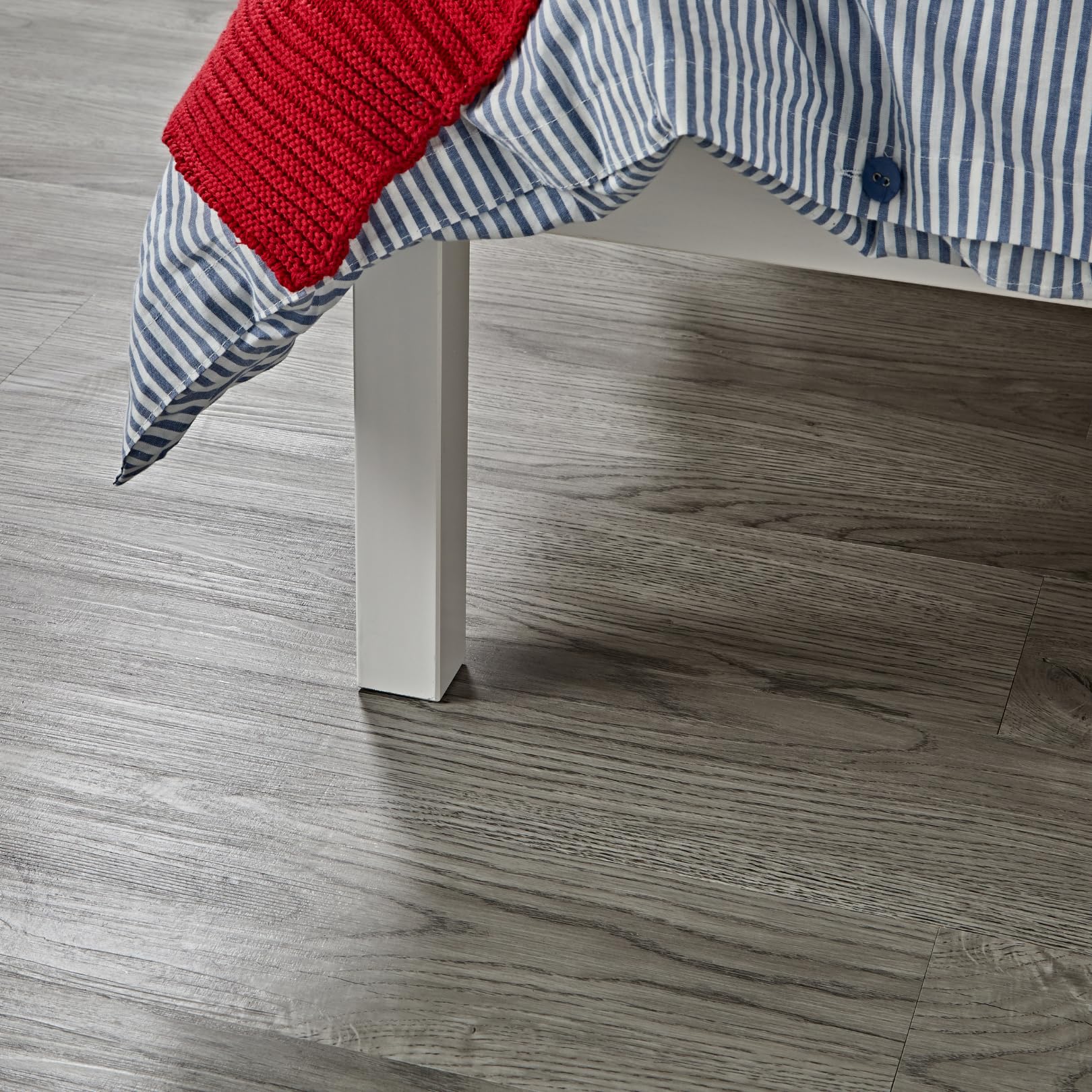 AMBULABO - Suelo de vinilo - 18 piezas (2,5 m²) autoadhesivas, efecto madera, despegar y pegar (gris lavado)