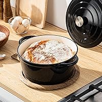 Vista 7 de Velaze 7.5 QT Dutch Oven Pot with Lid, Enameled Cast Iron Dutch Oven with Dual Handles for Sourdough Bread Baking, Cooking, Non-stick Enamel Coated