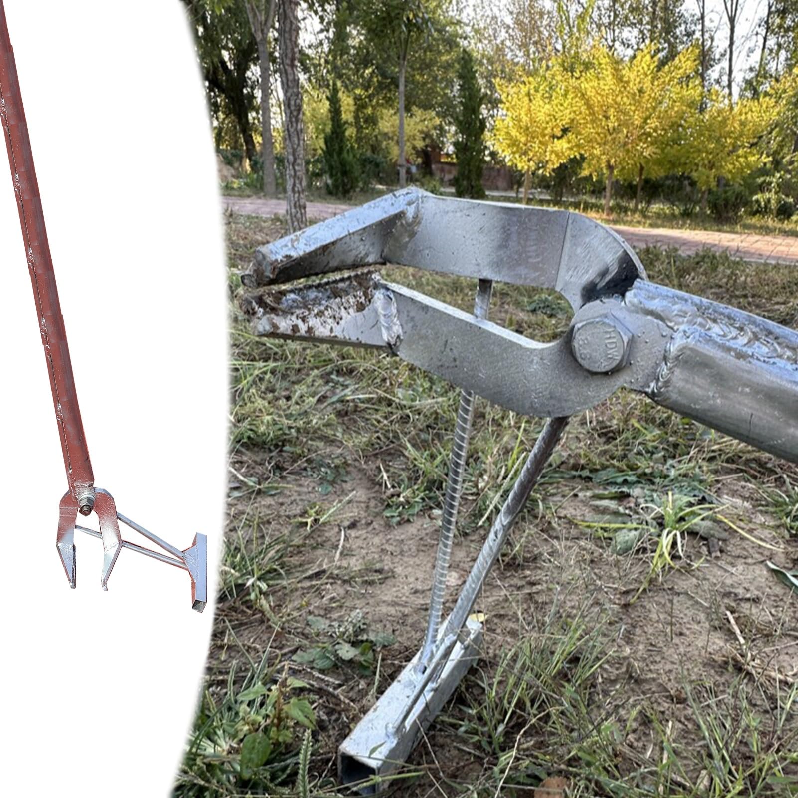 Pfahlzieher Manuelle Hebel-Wurzel-/ Gestrüpp-/ Baumzieher, Setzlingszieher für Garten/Landwirtschaft/Hof, Langlebiger Entferner Invasiver Pflanzen Ohne Bücken