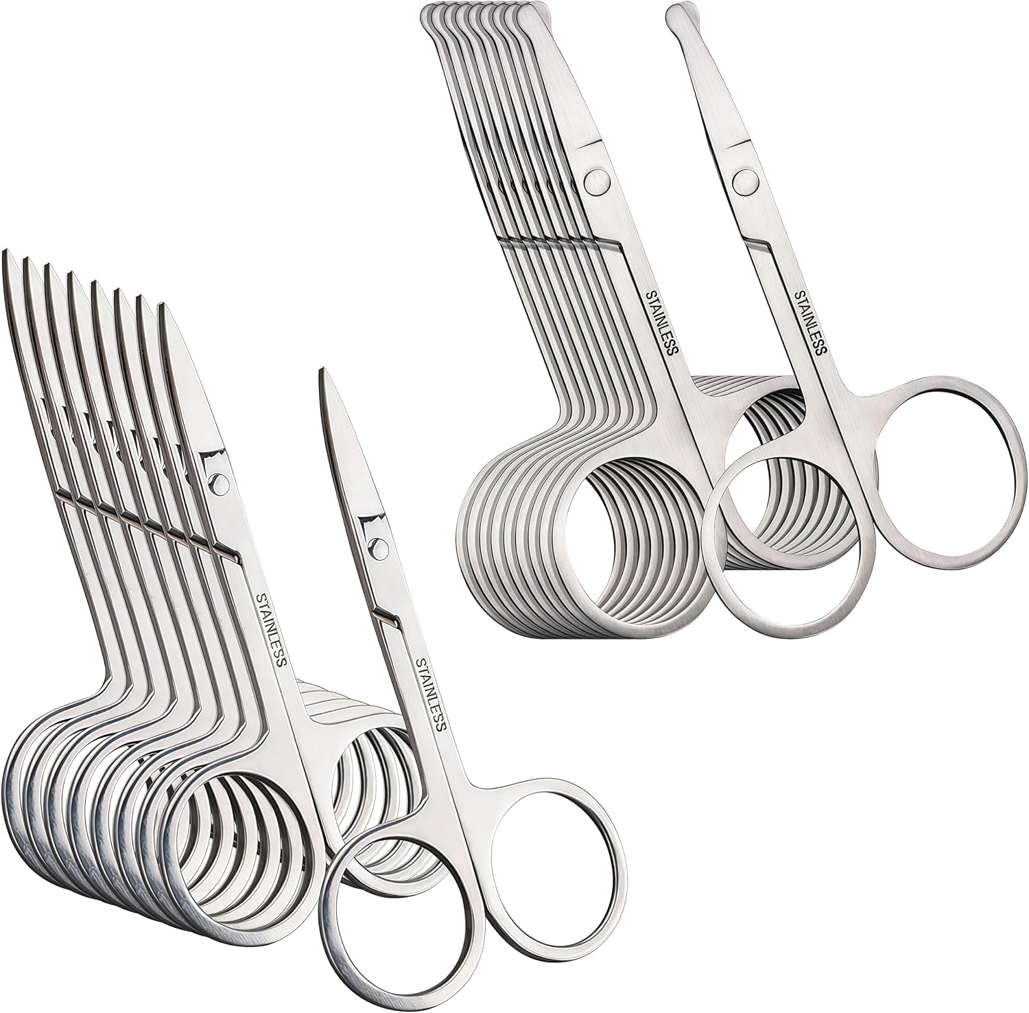 12 PCS Facial Hair Small Grooming Scissors Bulk For Men Women